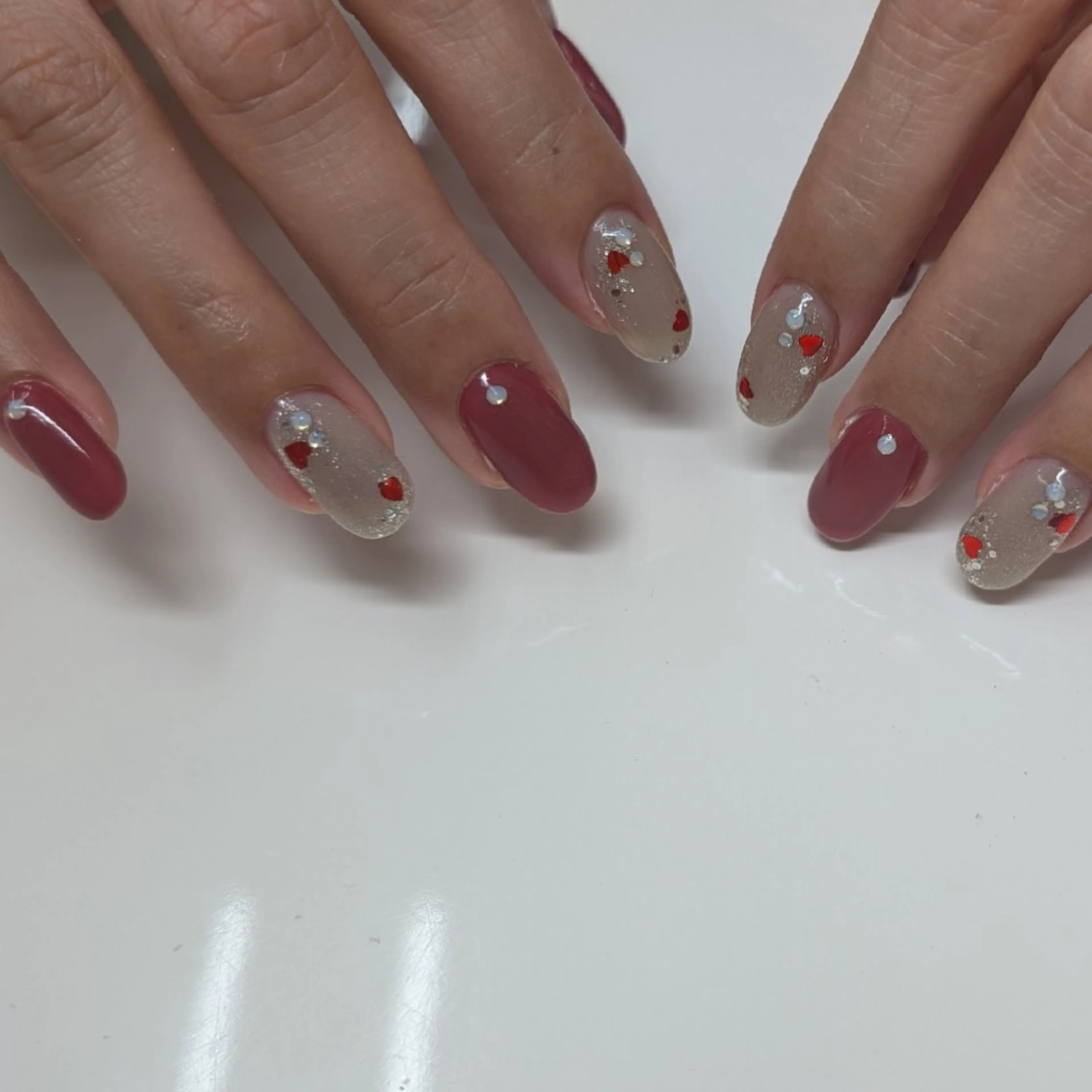 ネイル 冬ネイル クリスマス ハンドネイル ネイルサロン Amie　〜アミ〜所属・Satou .Cのネイルデザイン