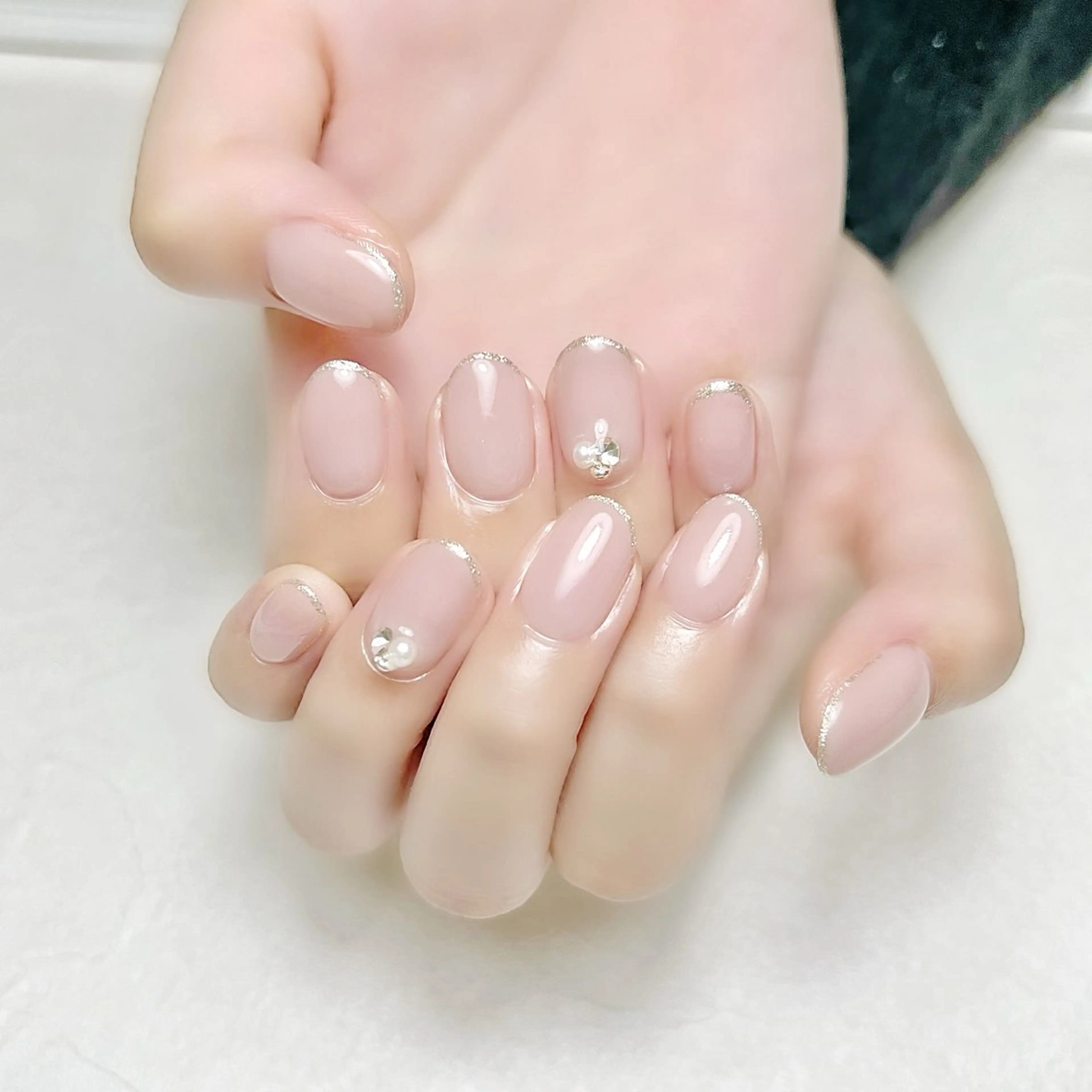 ネイル ラメ(グリッター) オフィスネイル ワンカラーネイル rouse nail RISATOのネイルデザイン