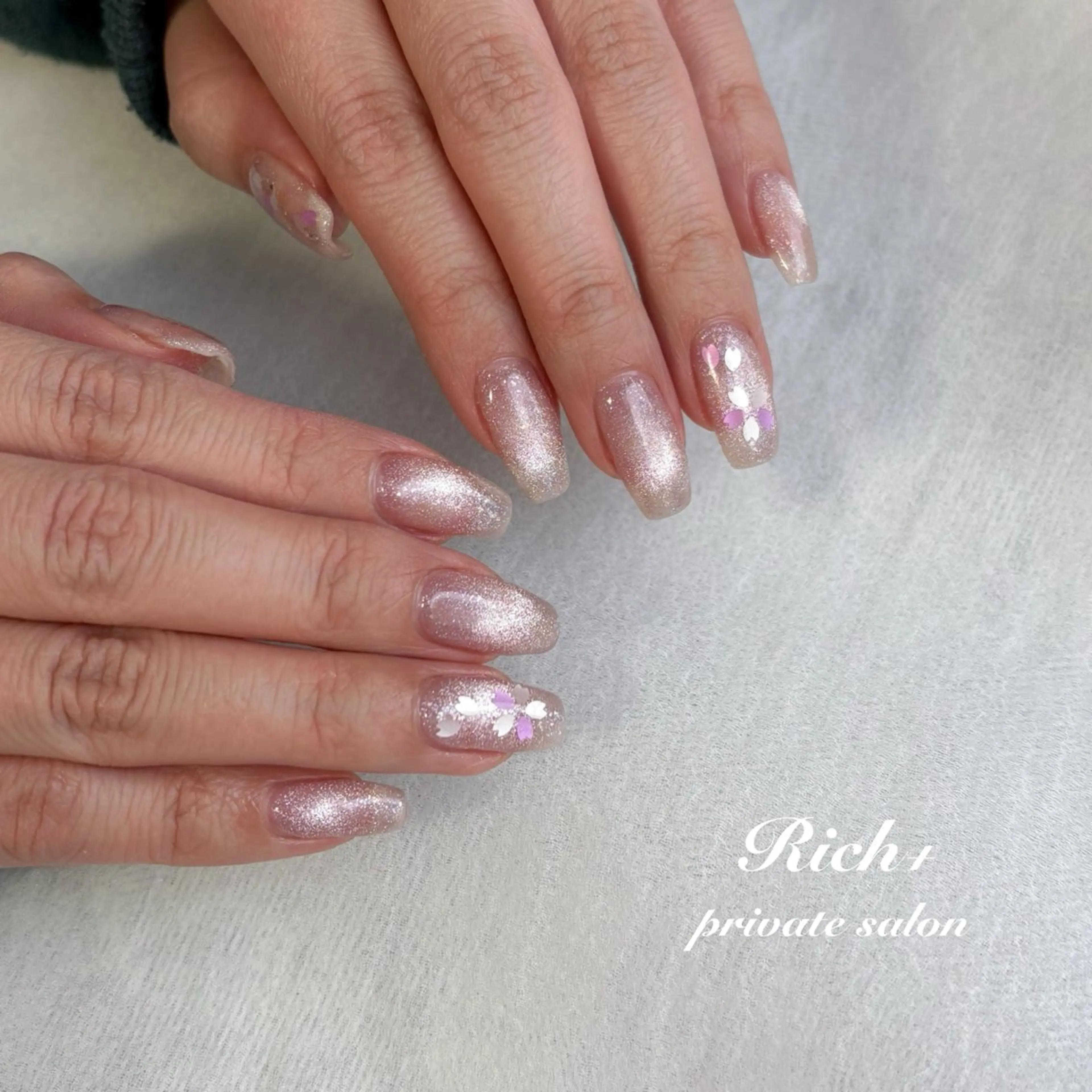 ネイル 桜ネイル Rich+nail Mayuのネイルデザイン