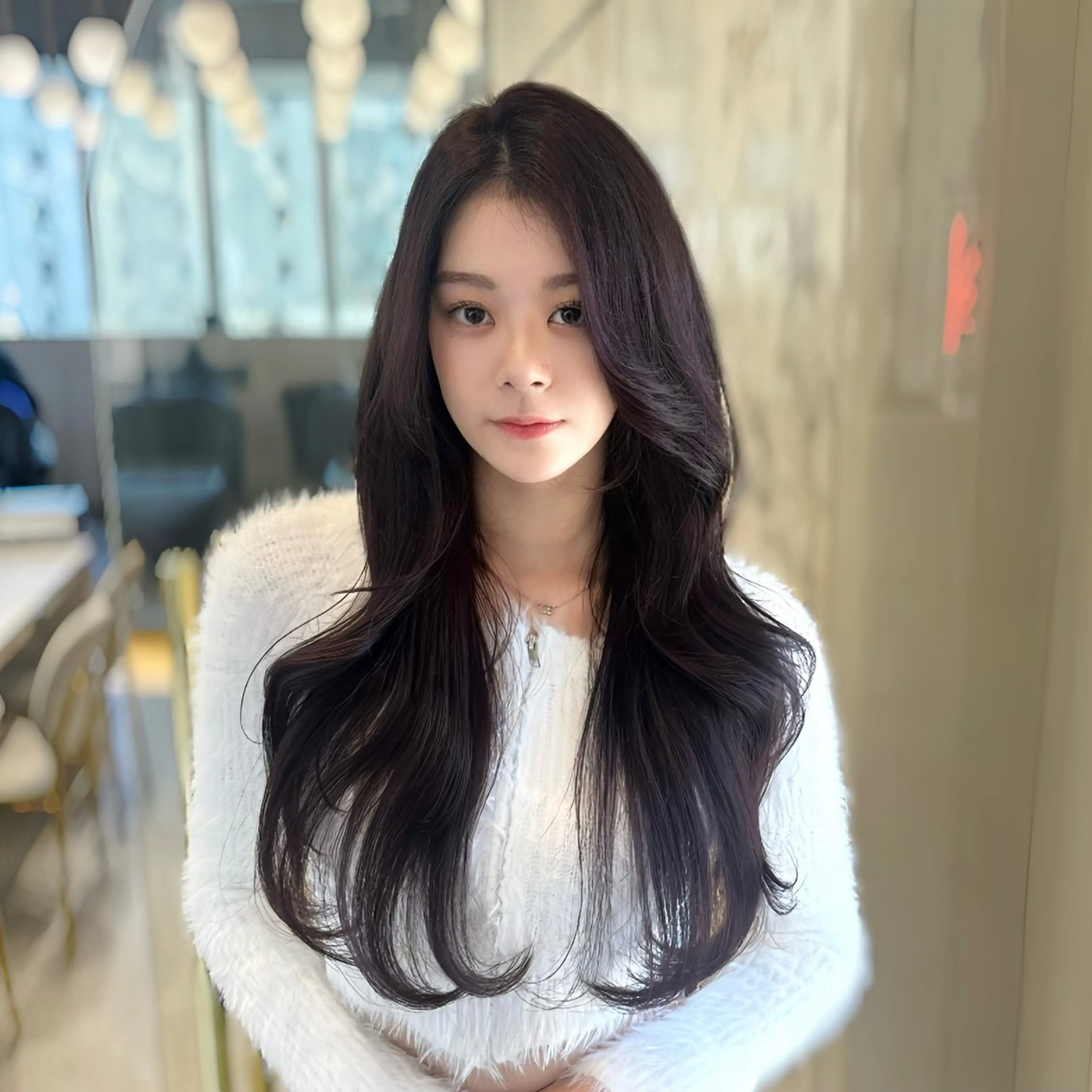 ロング カラー 透明感カラー 髪質改善 韓国風ヘア カット ヘアカラー トリートメント ヘッドスパ 髪質改善/韓国ヘア レイヤー/新宿/ロミのヘアスタイル