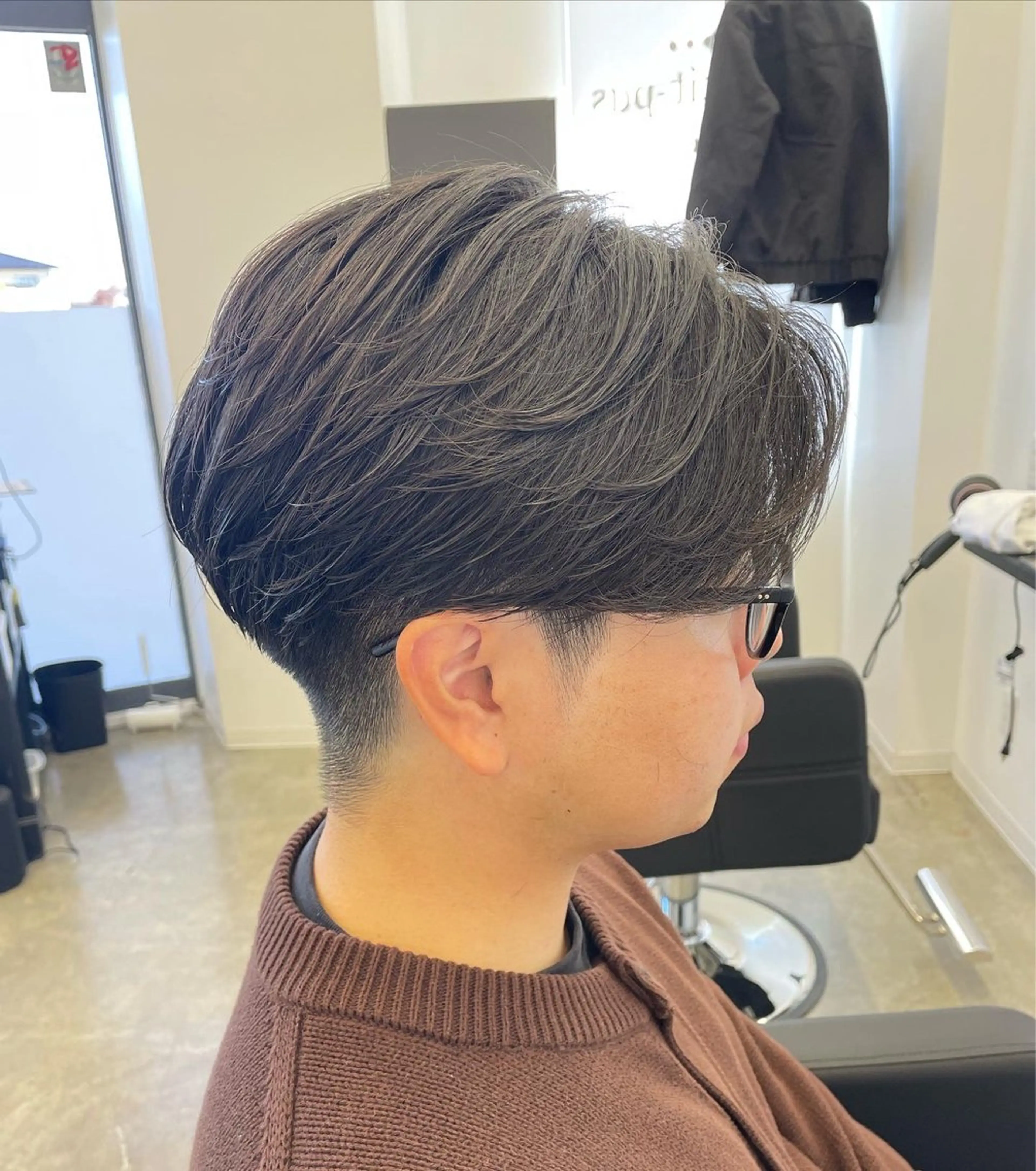 ショート 韓国風ヘア 縮毛矯正 センターパート/ ニュアンスパーマ正樹のヘアスタイル