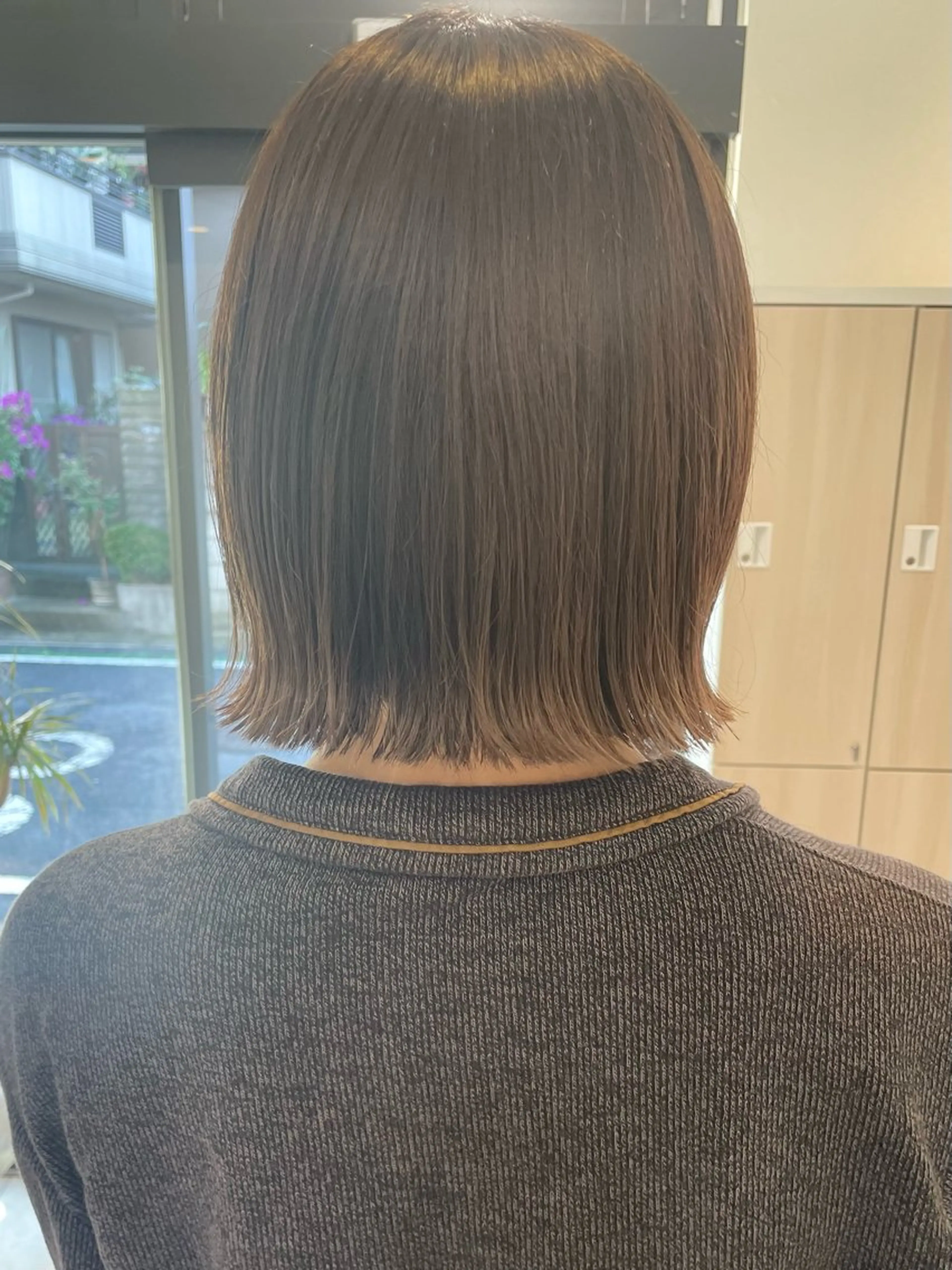 ミディアム 切りっぱなしボブ ボブ 外ハネヘア カット ヘアカラー 【ボブ/個室サロン】 癒し空間mimuraのヘアスタイル