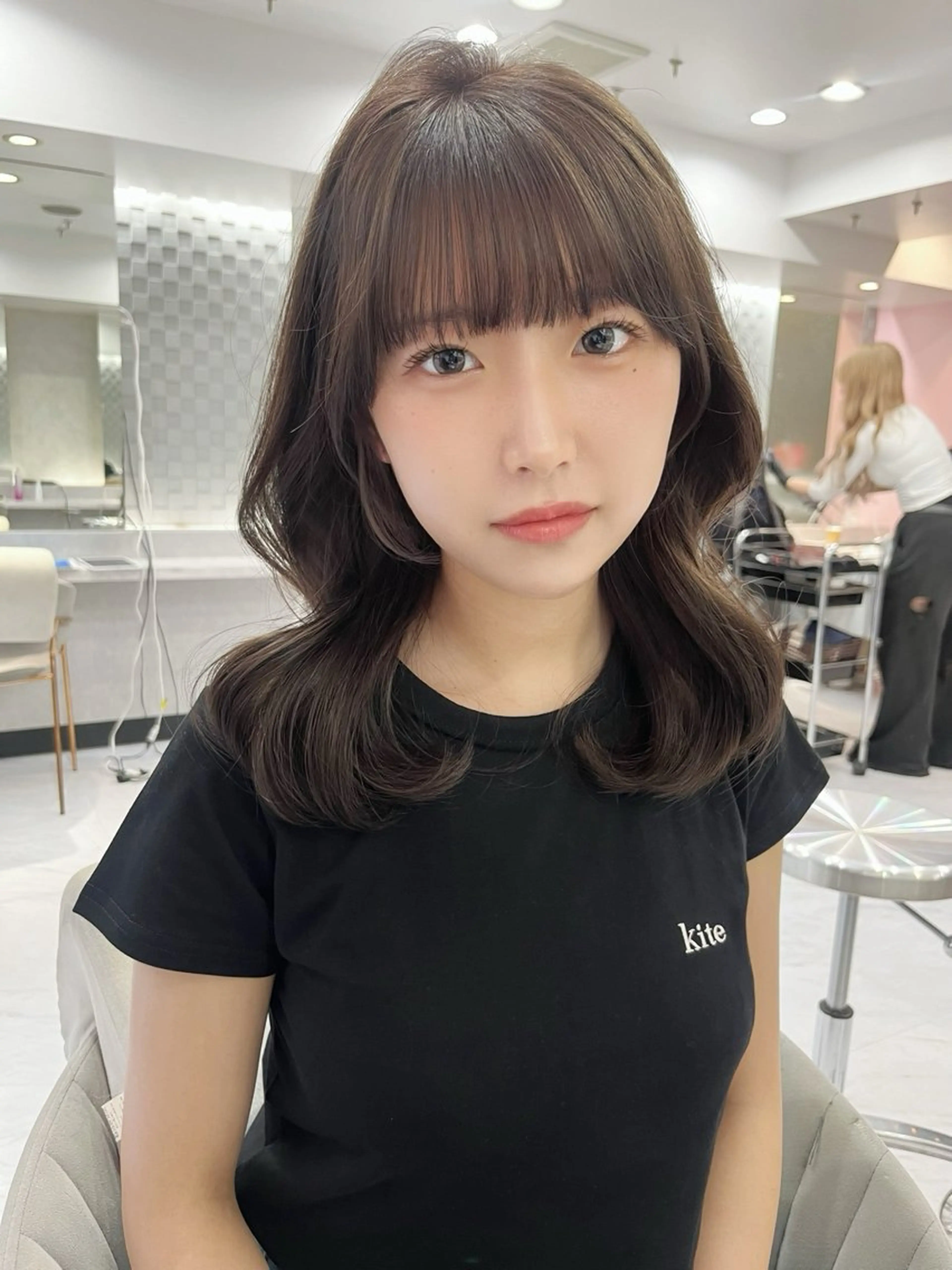 セミロング カット ヘアカラー トリートメント 韓国ヘア/レイヤー カット/✨髪質改善のヘアスタイル