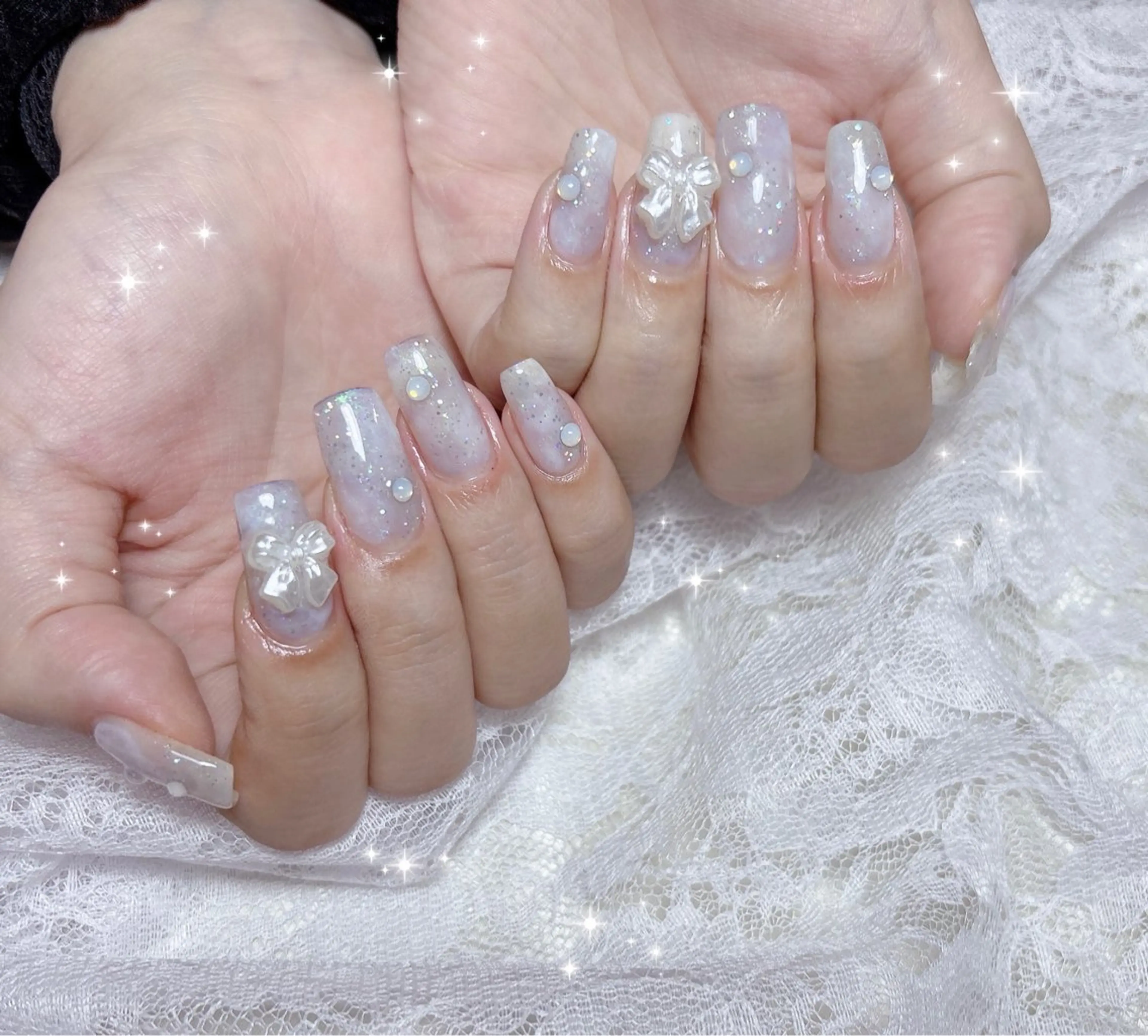 ネイル ニュアンスネイル ハンドネイル FLARE NAIL フレアネイルのネイルデザイン