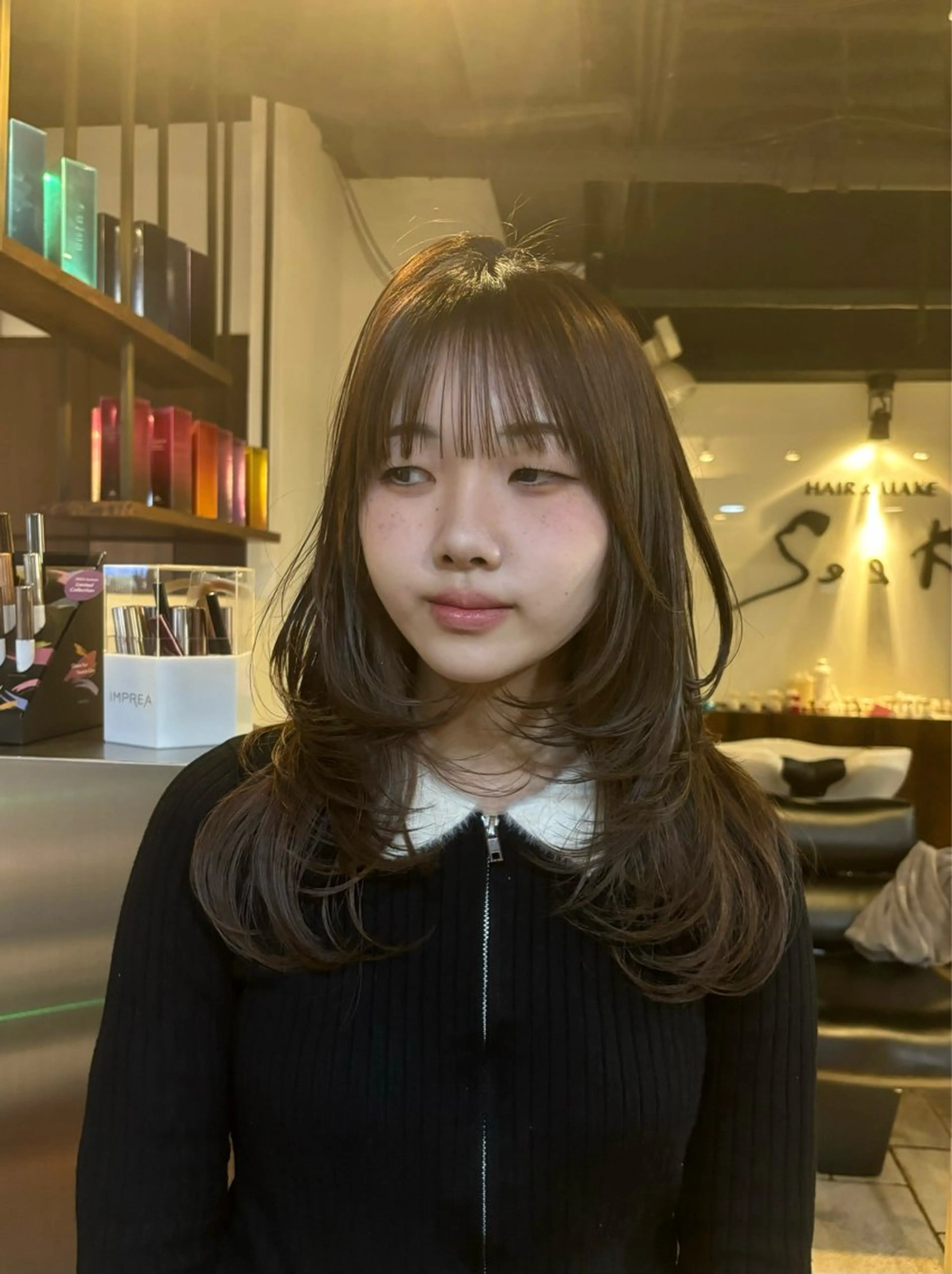 セミロング レイヤーカット カット ヘアカラー トリートメント 🩶レイヤー/顔周り カット🩶フウカのヘアスタイル