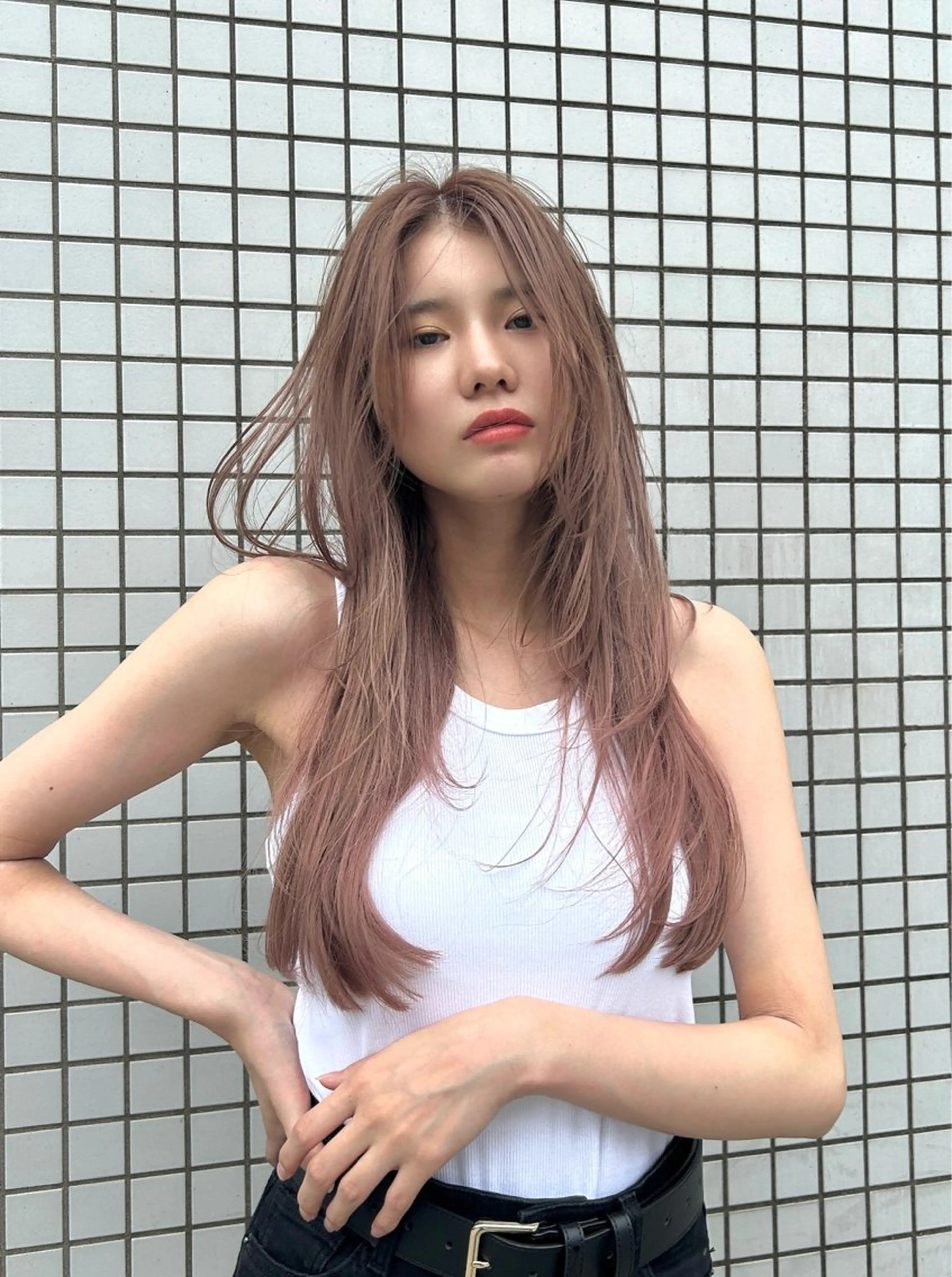 ロング カラー Lien by kiitos所属・韓国ヘア×レイヤー カット/上田丈也のヘアスタイル