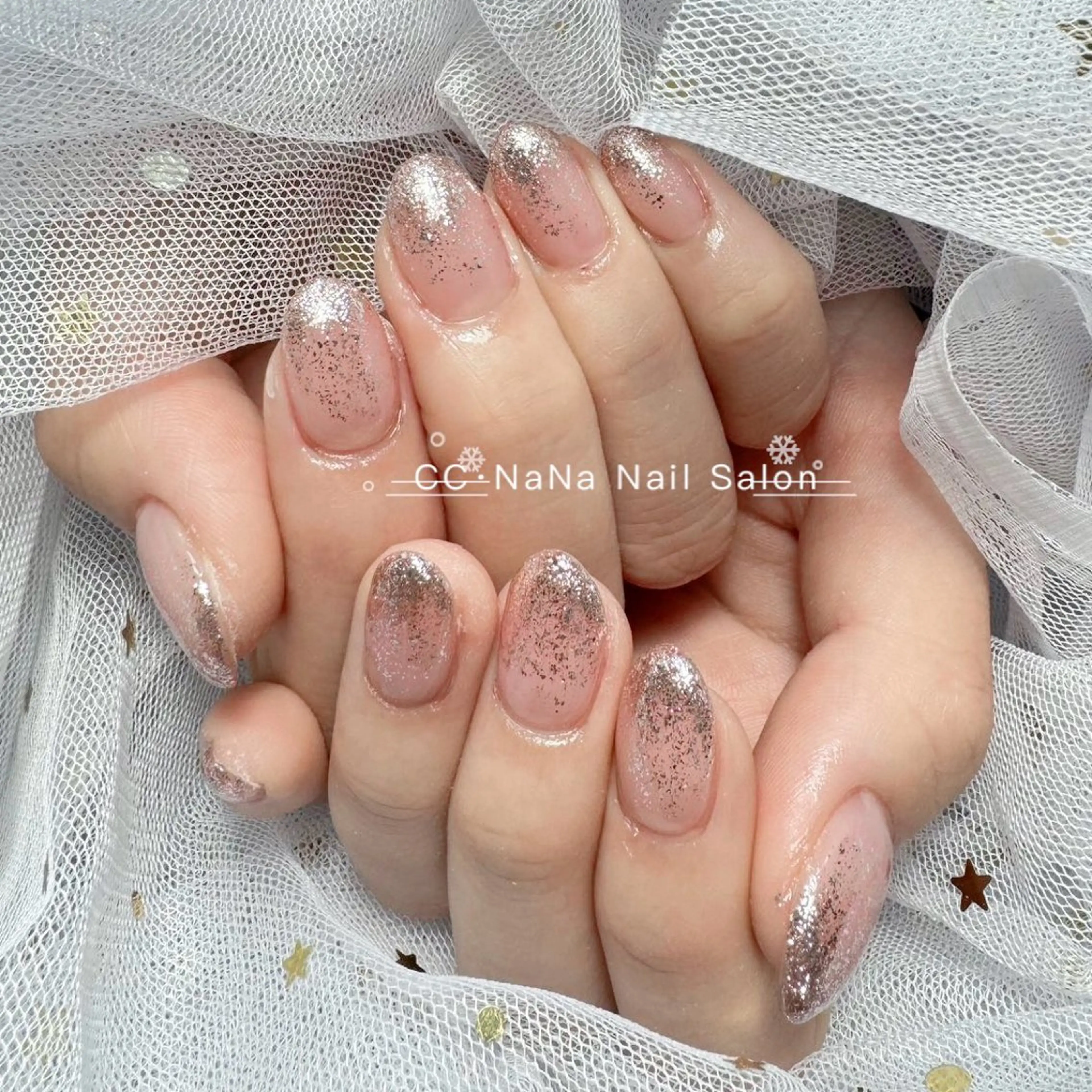 ネイル チークネイル フラッシュネイル ハート キラキラネイル 韓国ネイル ハンドネイル 💎CC・NaNa 韓国風ネイル🌙Cのネイルデザイン