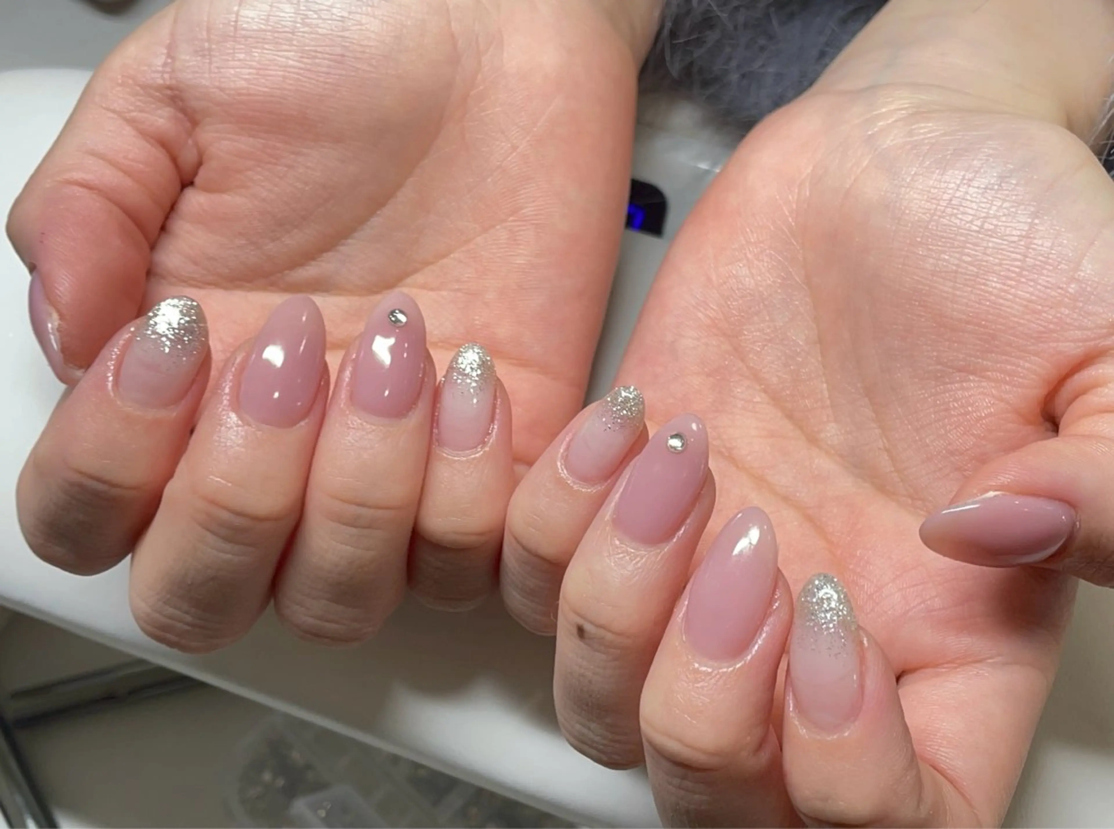 ネイル オフィスネイル ピンク シンプルネイル ハンドネイル ゆ きのネイルデザイン