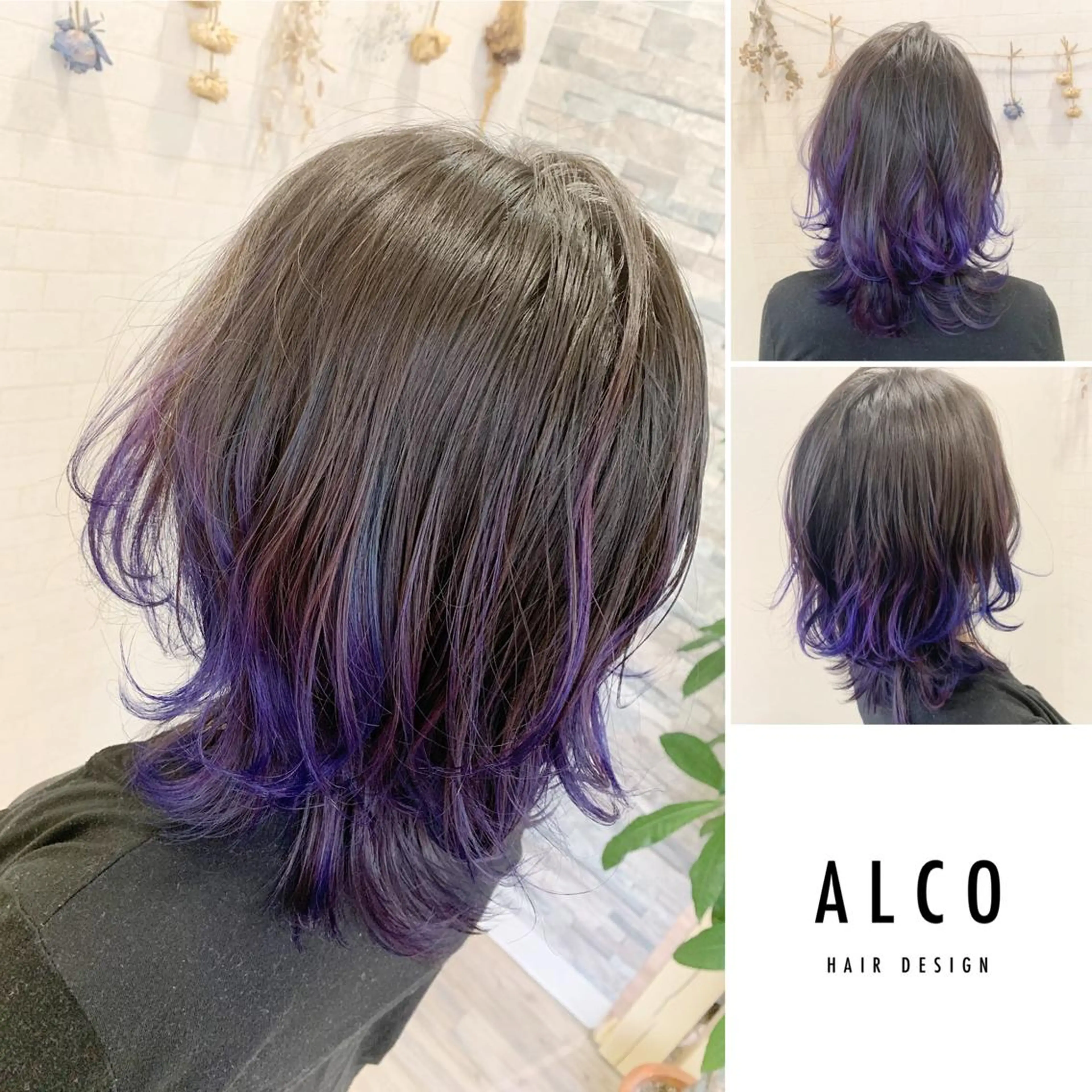 ミディアム カラー ワタイショウタ 髪質改善✨眉毛サロンのヘアスタイル