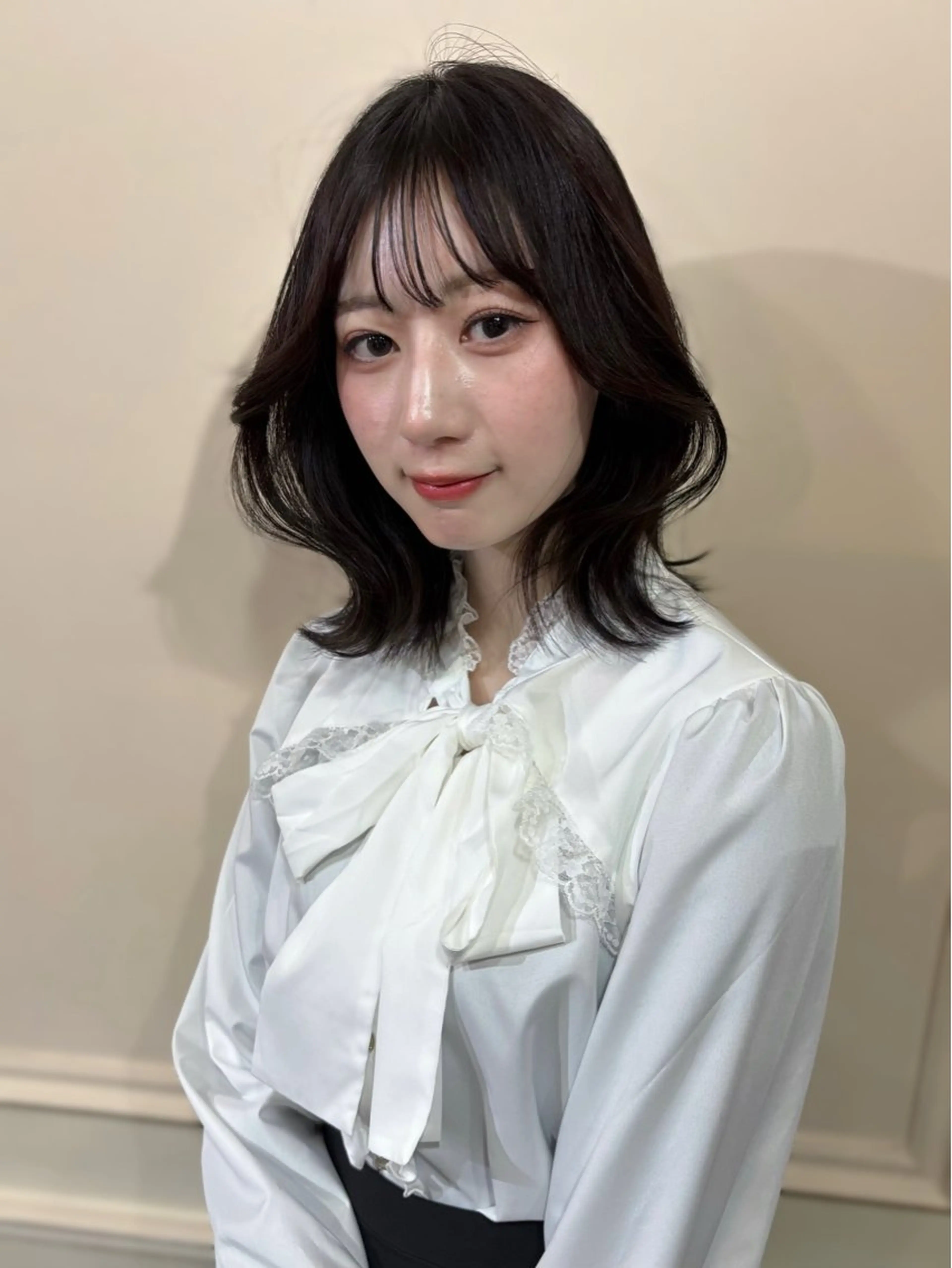 ミディアム 顔周りカット enne栄店 fukaのヘアスタイル