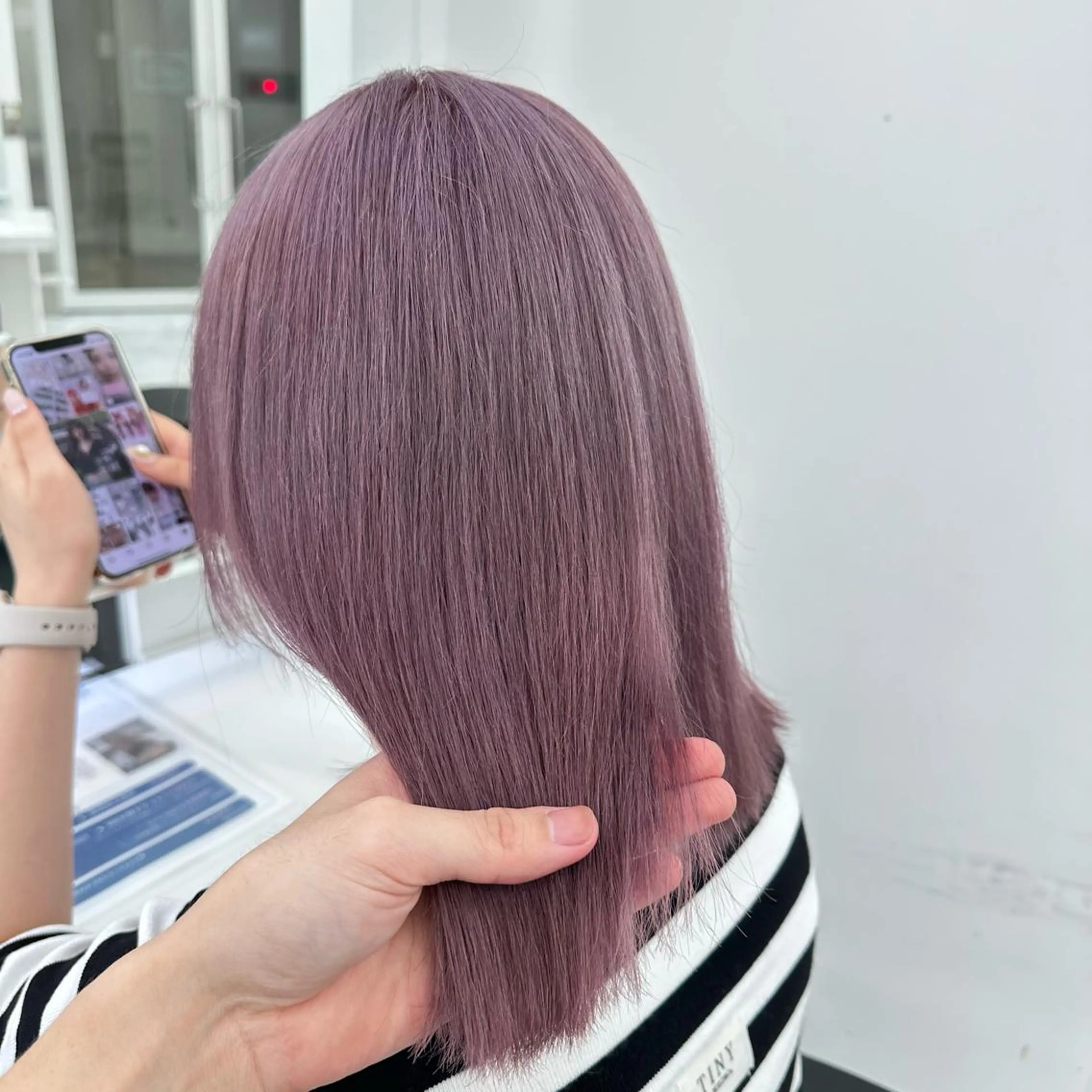 ロング カラー ヘアカラー トリートメント ヘッドスパ ヘアセット ダブルカラー 韓国レイヤーKYONのヘアスタイル