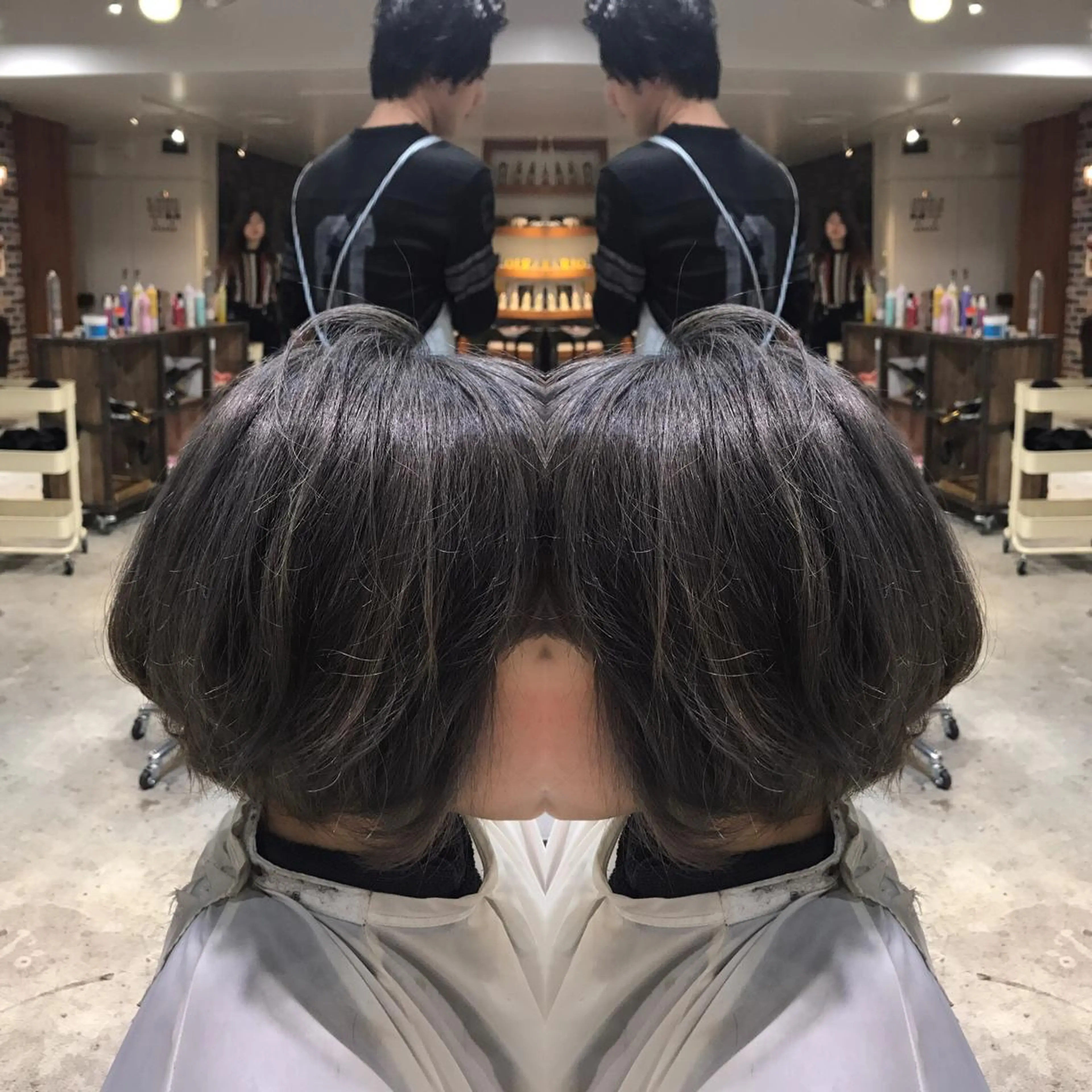 ショート カラー パーマ ヘアアレンジ メンズ メンズハイライト グラデーションカラー グレージュ ハイライトカラー 外国人風カラー Forest. -髪質改善-のヘアスタイル