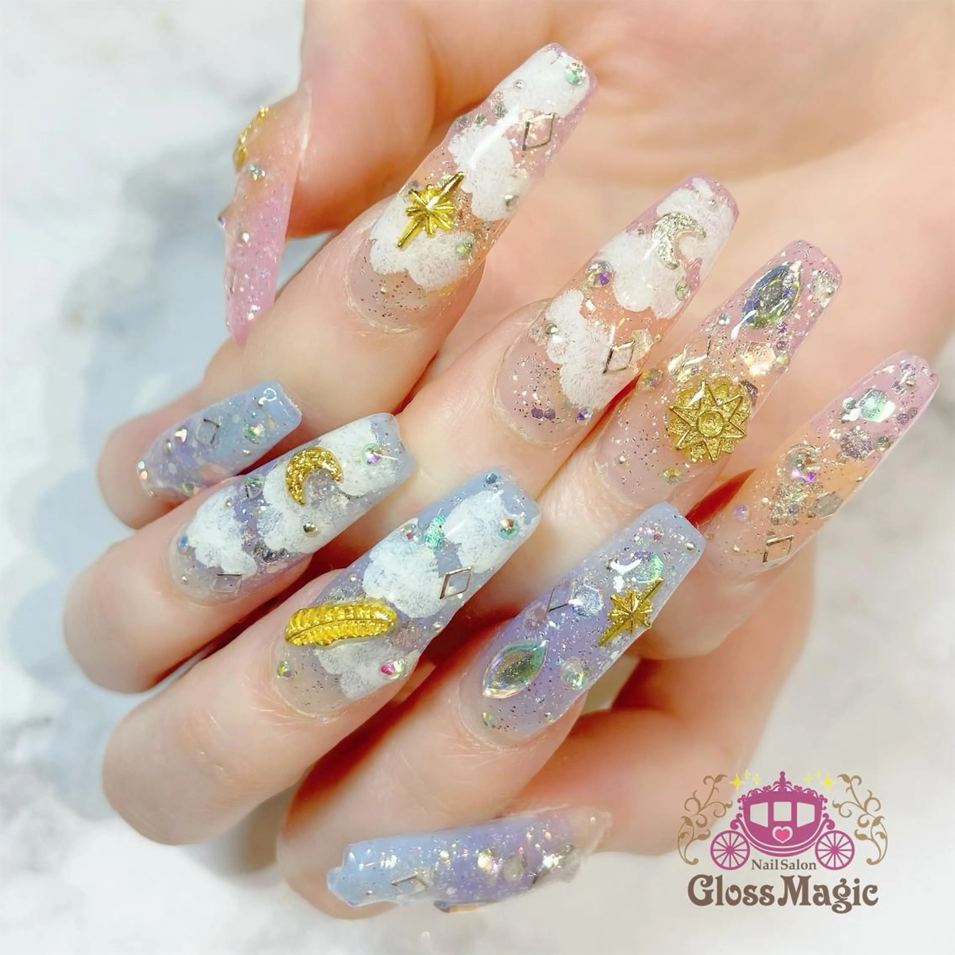 ネイル ロングネイル ネイルチップ ハンドネイル YUN 💅のネイルデザイン