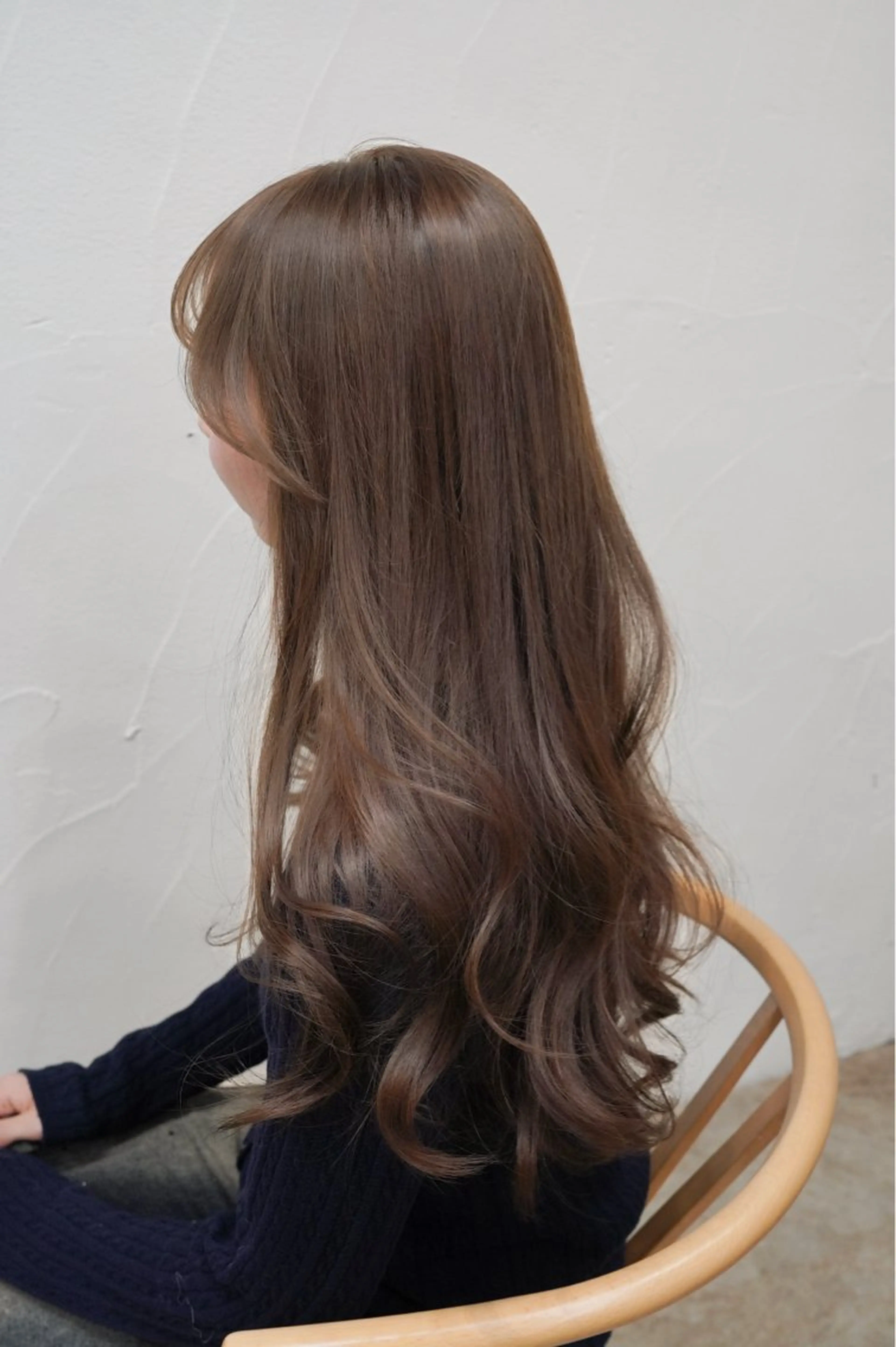 ロング カラー ブリーチ ブリーチなしカラー ヘアカラー トリートメント 🪞透けヘア髪質改善 艶ベージュ/nagiのヘアスタイル