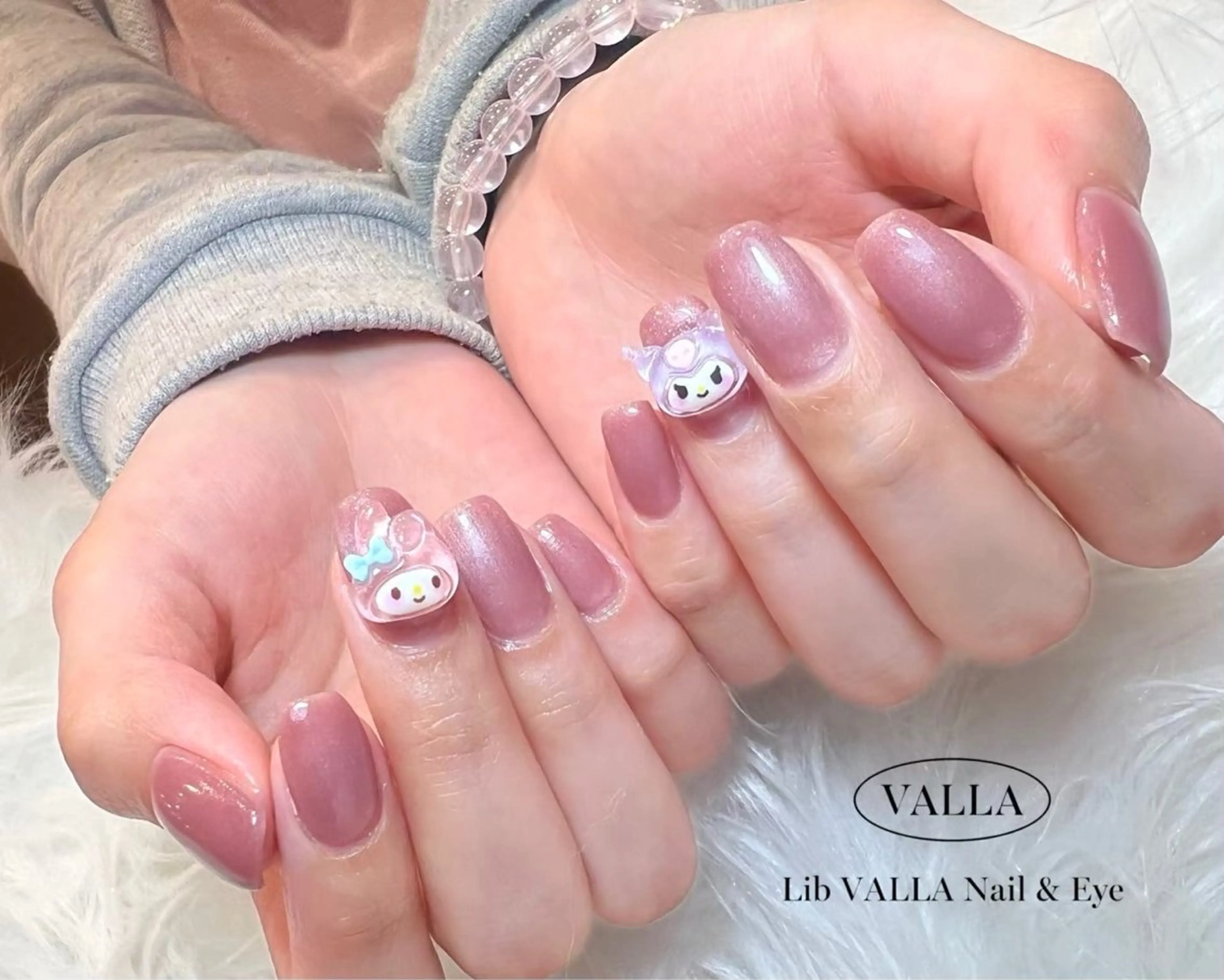 ネイル ハンドネイル LIB VALLA Yuri🍭🖤のネイルデザイン
