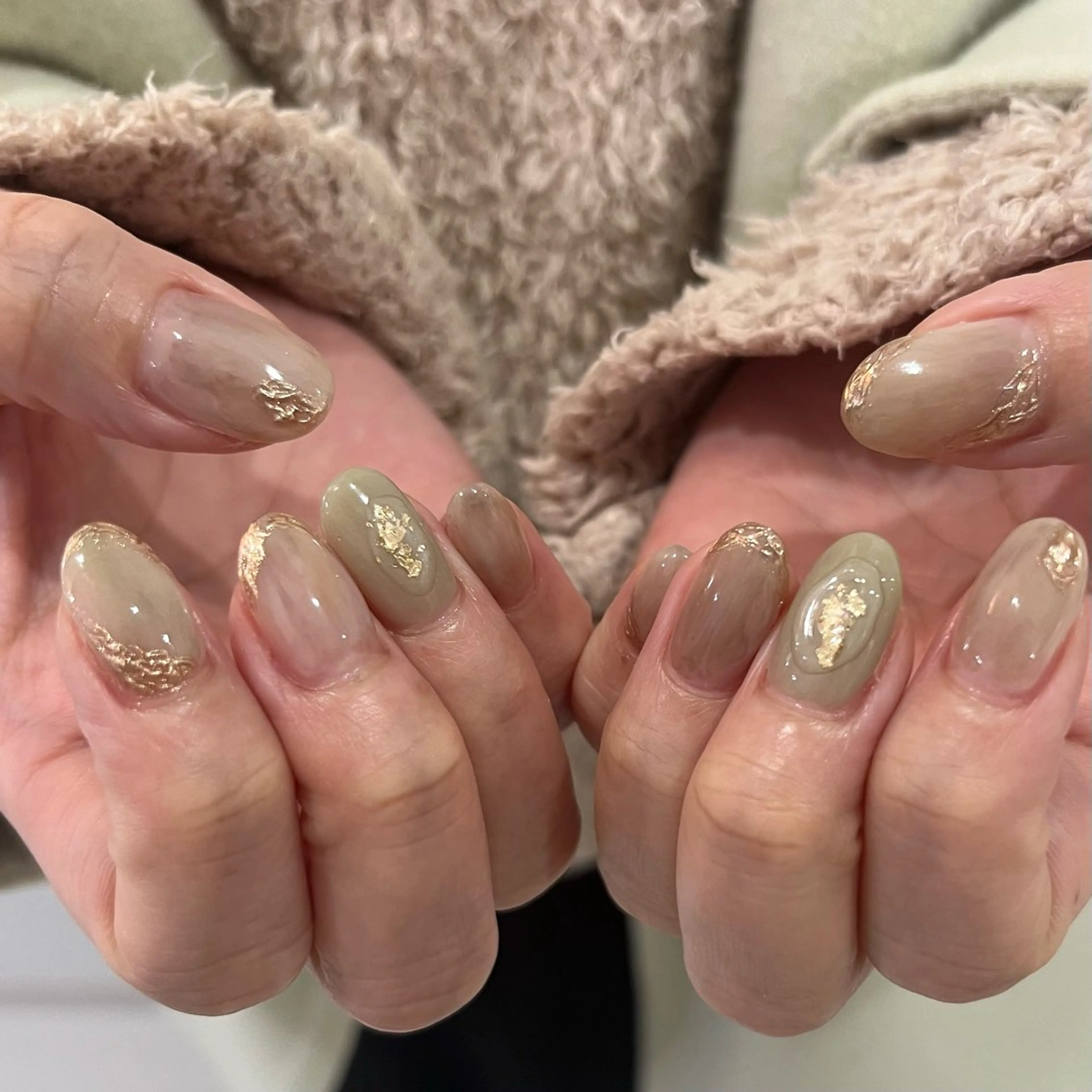 ネイル ハンドネイル Ray. ちゅるん系ニュアンスのネイルデザイン