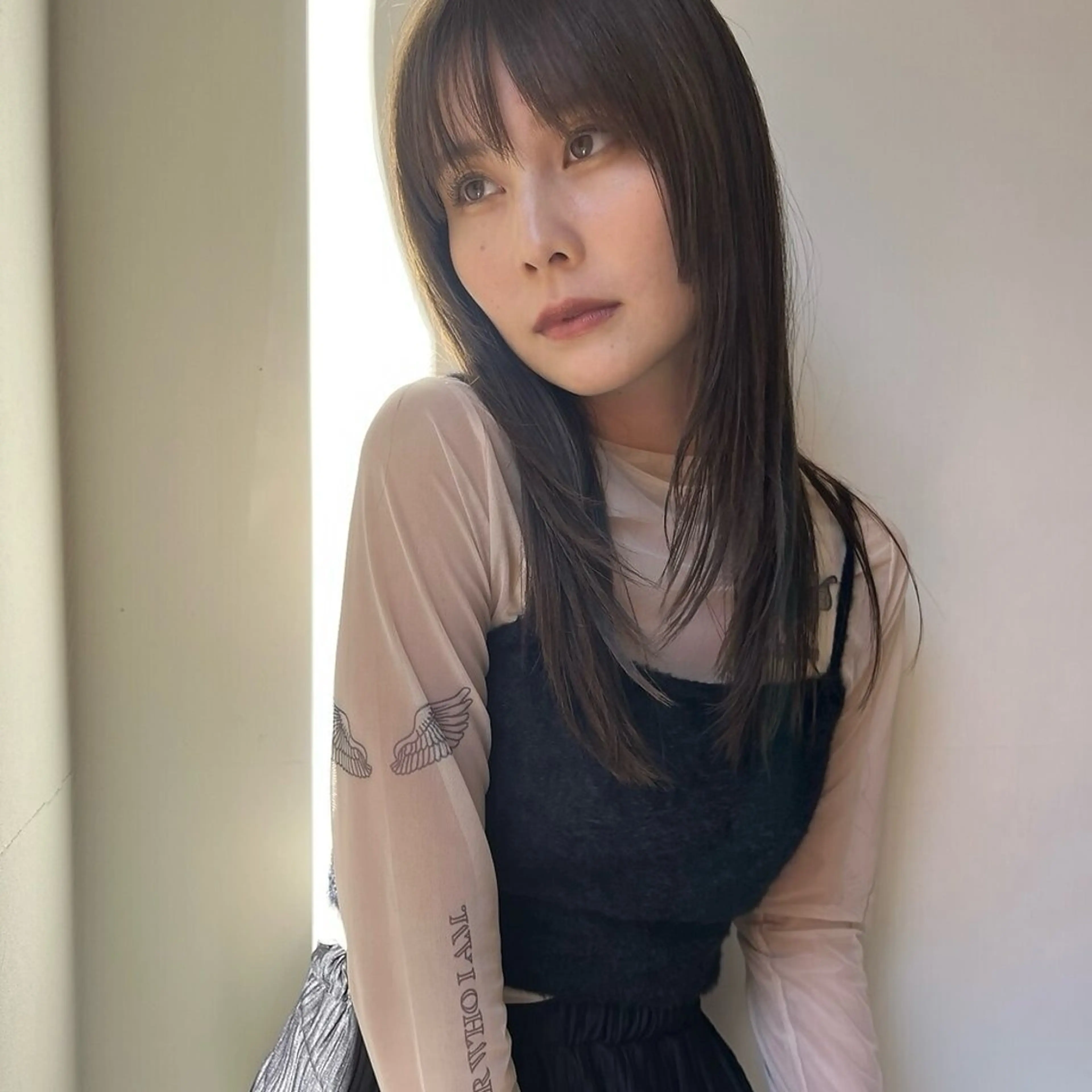 ロング カラー 縮毛矯正 💙ルル💙 ハイトーン/レイヤーのヘアスタイル