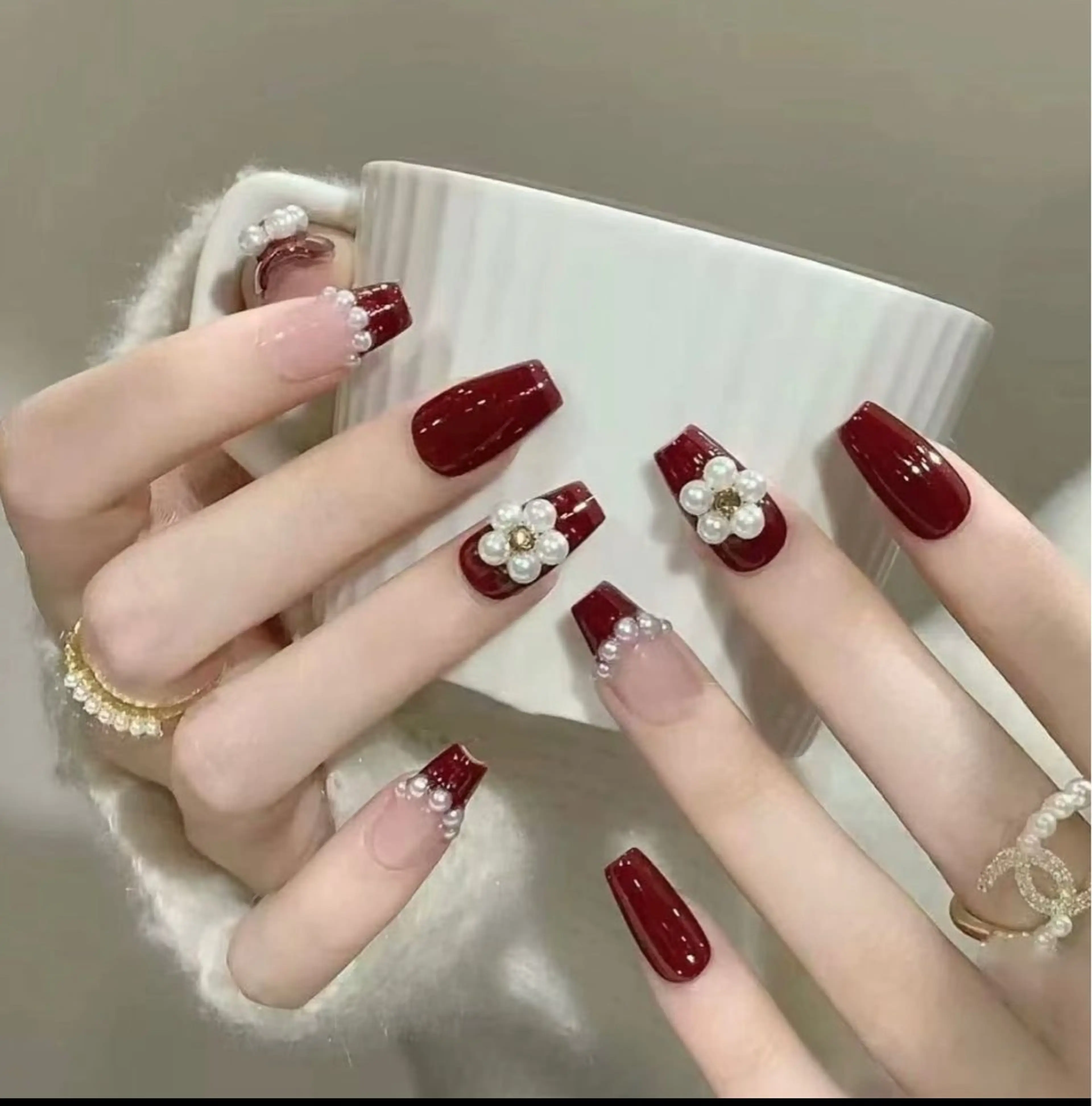 ⭐️💅（チップ長か出し10本）デザインネイル（オフ有り）ご来店前にお写真を送ってお願いいたしますの写真