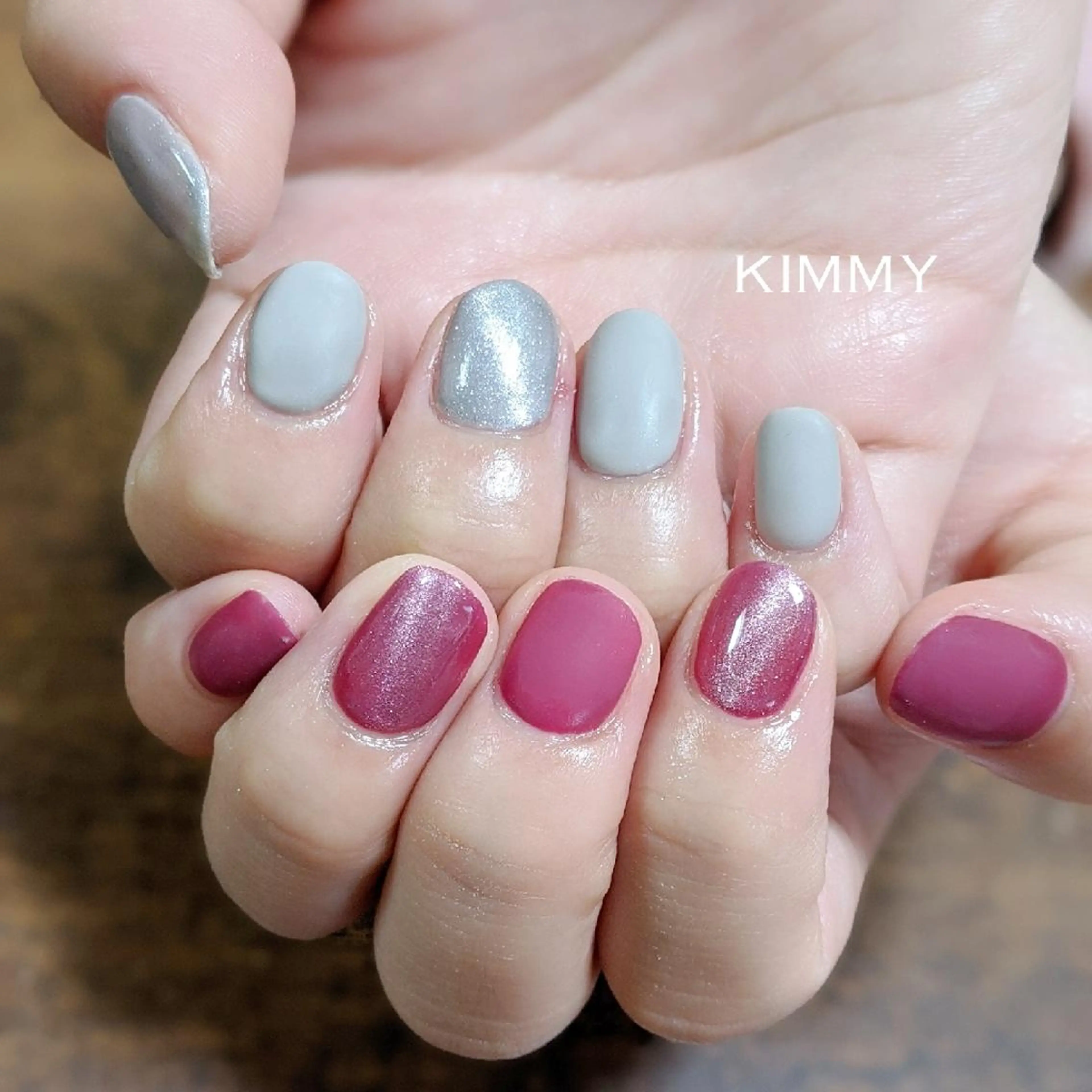 ネイル マットネイル ハンドネイル kimmy nailsのネイルデザイン