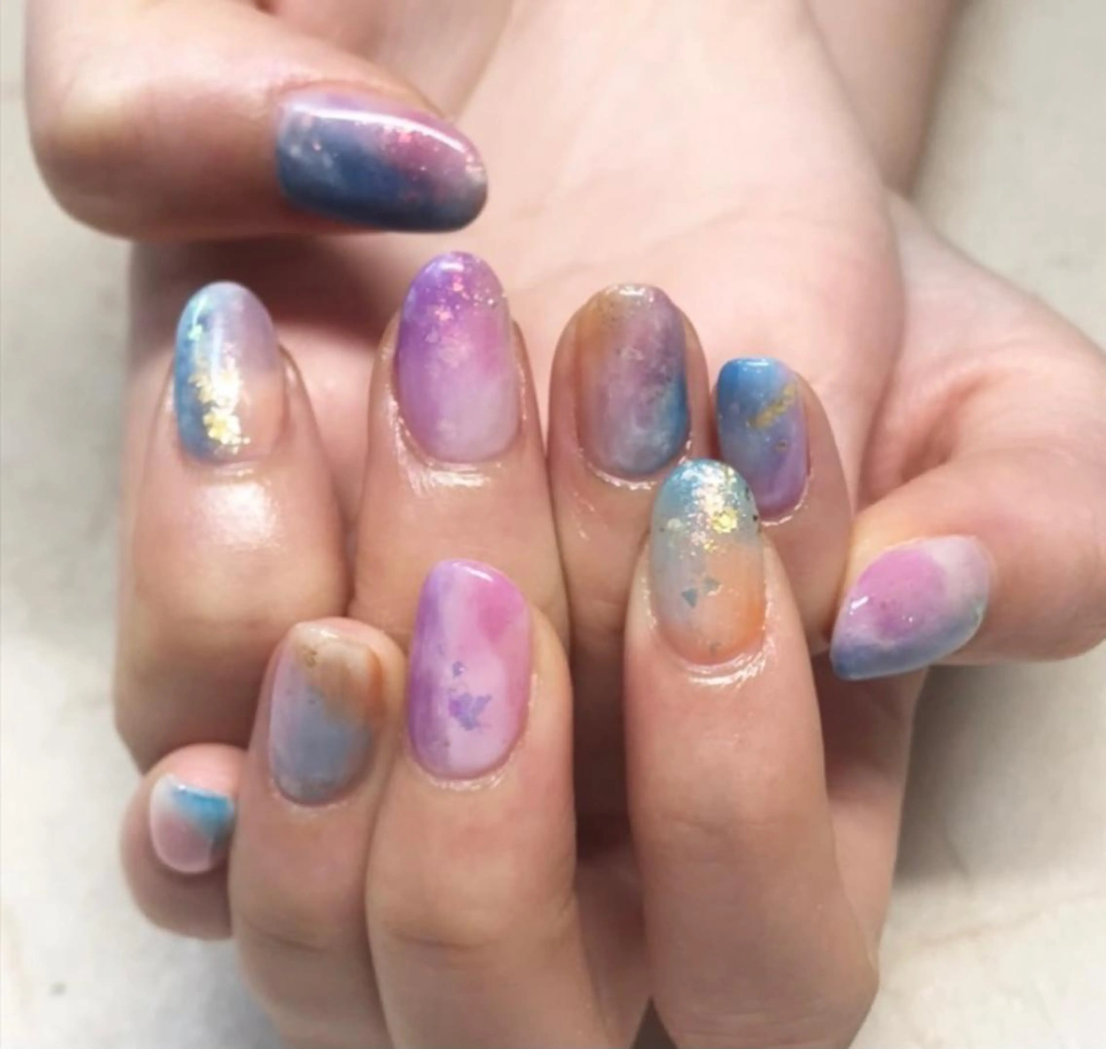 ネイル オーロラネイル ハンドネイル mellow mのネイルデザイン