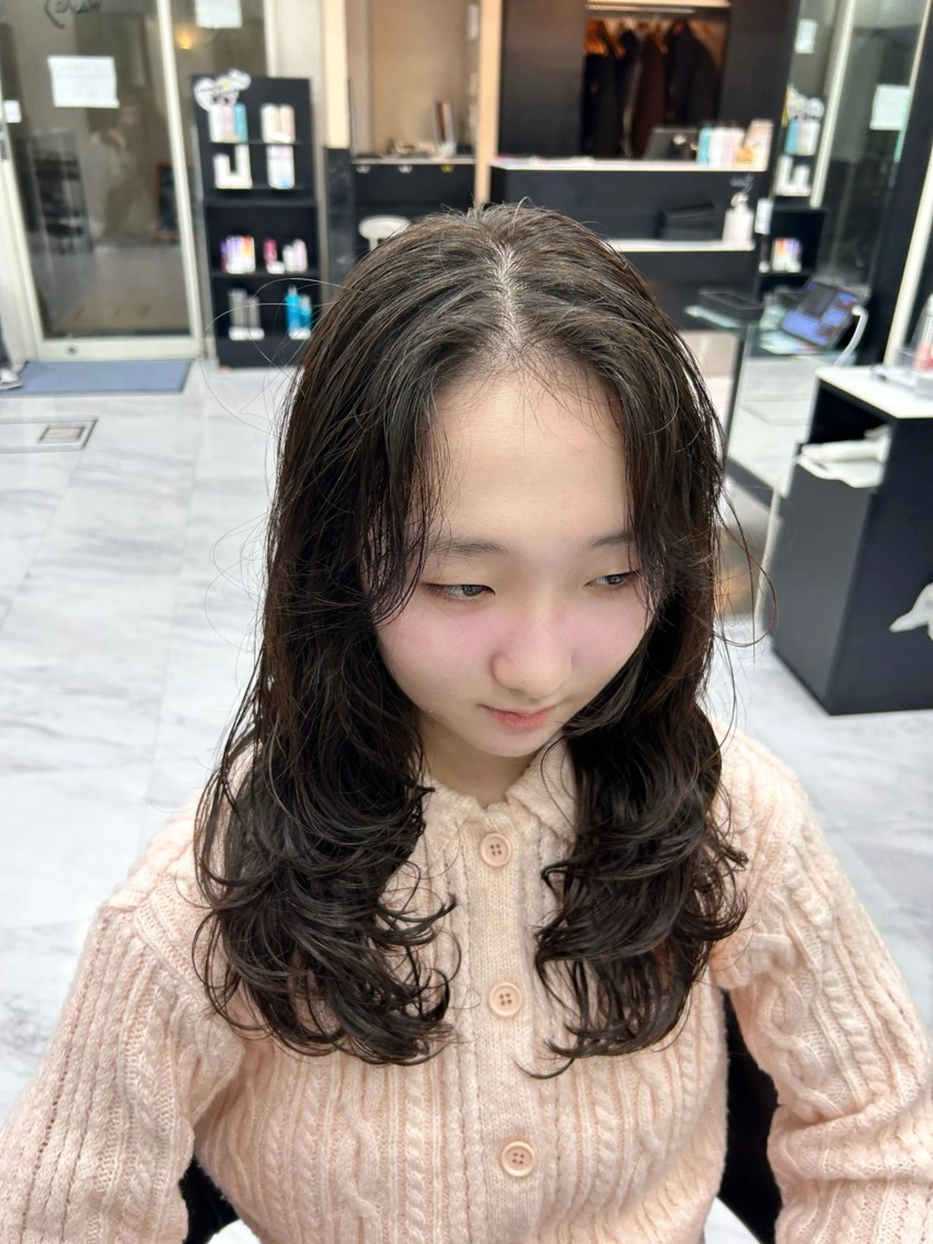 ロング パーマ レイヤーカット デジタルパーマ パーマ 🍊小川実里🍊 /カラーレイヤーのヘアスタイル