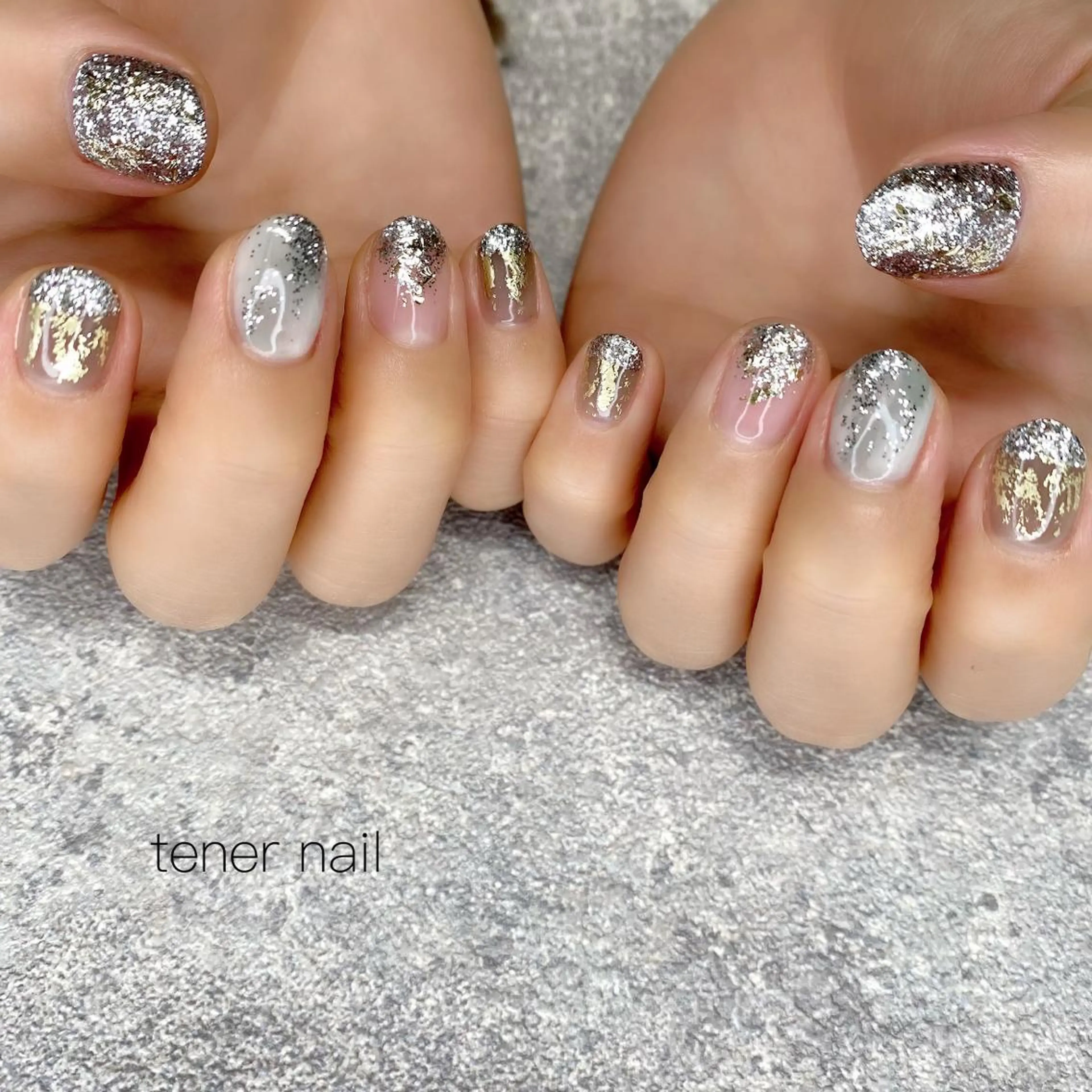ネイル シルバー tener  nail  テネルネイル所属・テネルネイル tener nailのネイルデザイン