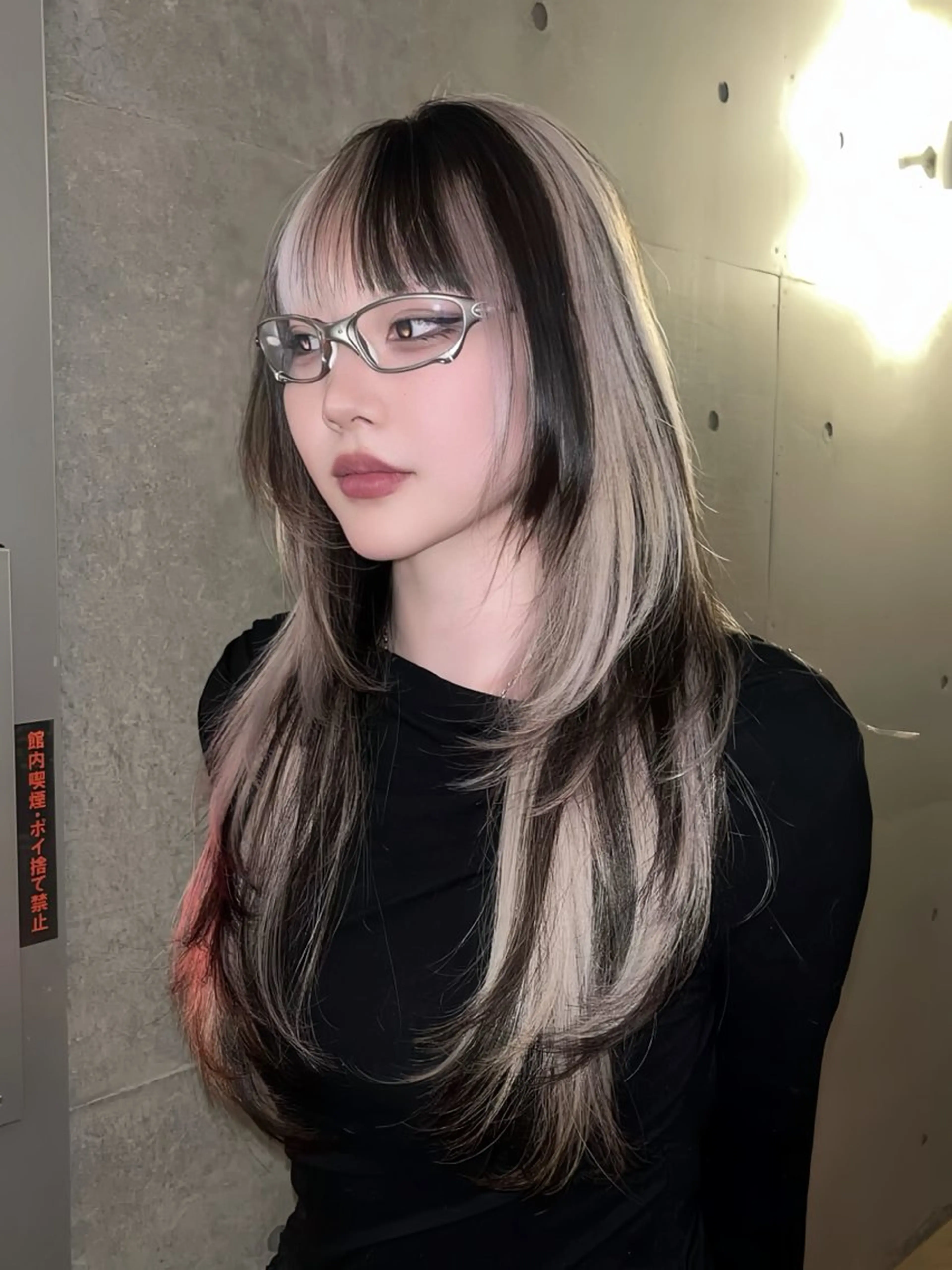 ロング カラー デザインカラー ハイレイヤー レイヤーカット カット ヘアカラー トリートメント 🦋レイヤーカット ミドリカワ🦋のヘアスタイル