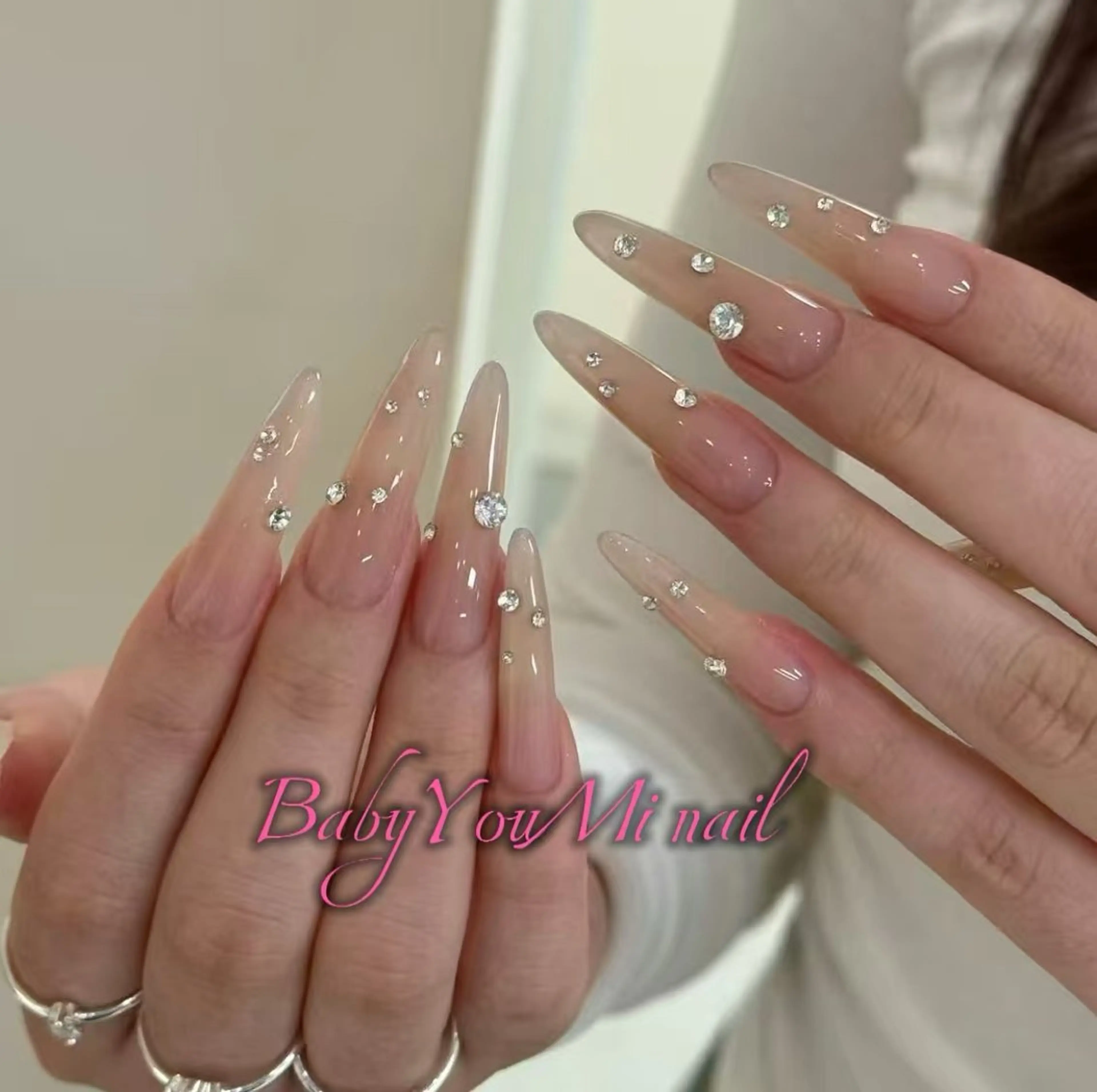 ネイル オーロラネイル 成人式 フットネイル フレンチネイル ジェルネイル ハンドネイル BabyYouMi nailのネイルデザイン