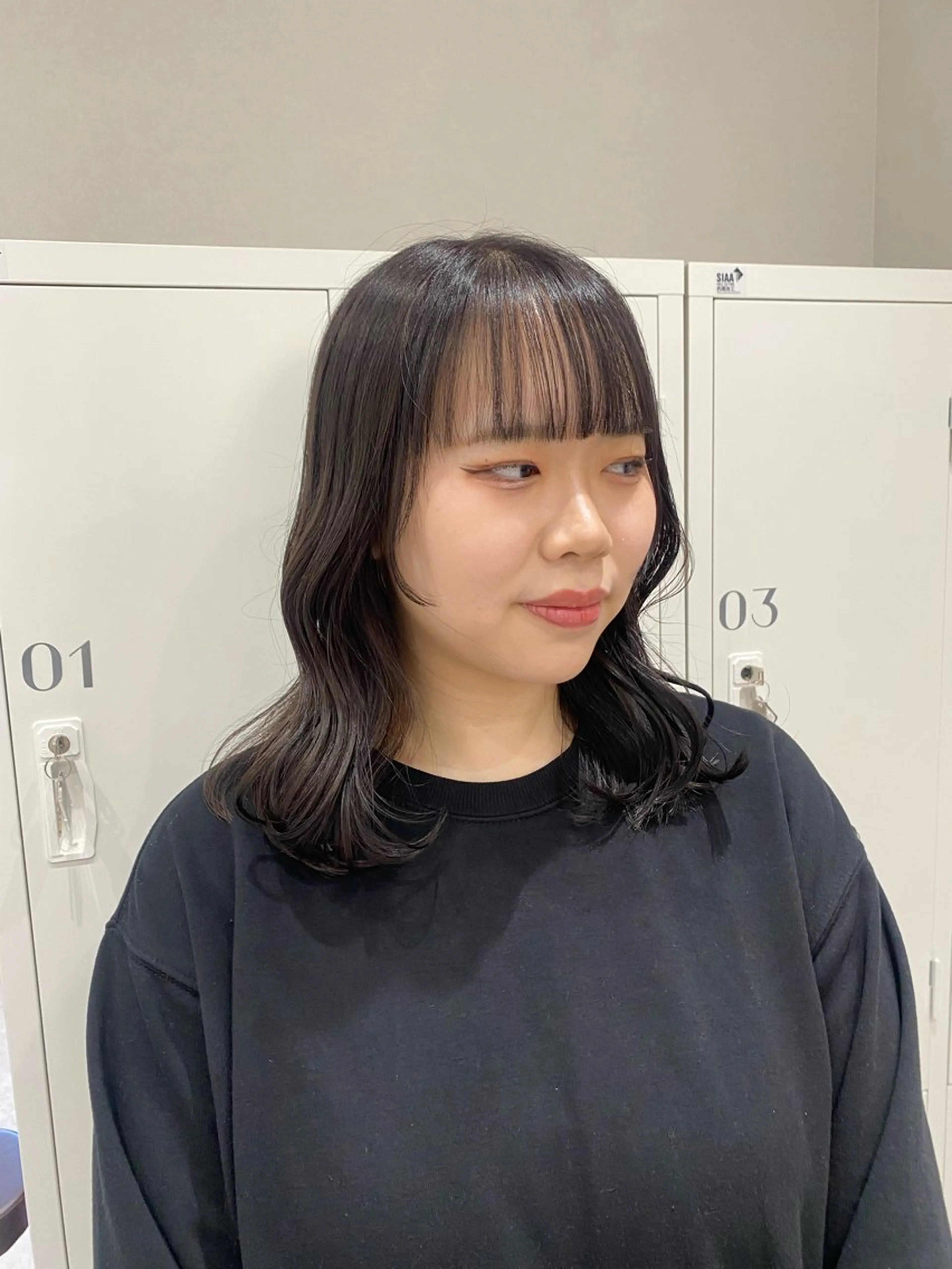 ミディアム カラー ヘアアレンジ アディクシーカラー グレージュ カット ヘアカラー ボブ /ニュアンス/ satomi🧸💖のヘアスタイル