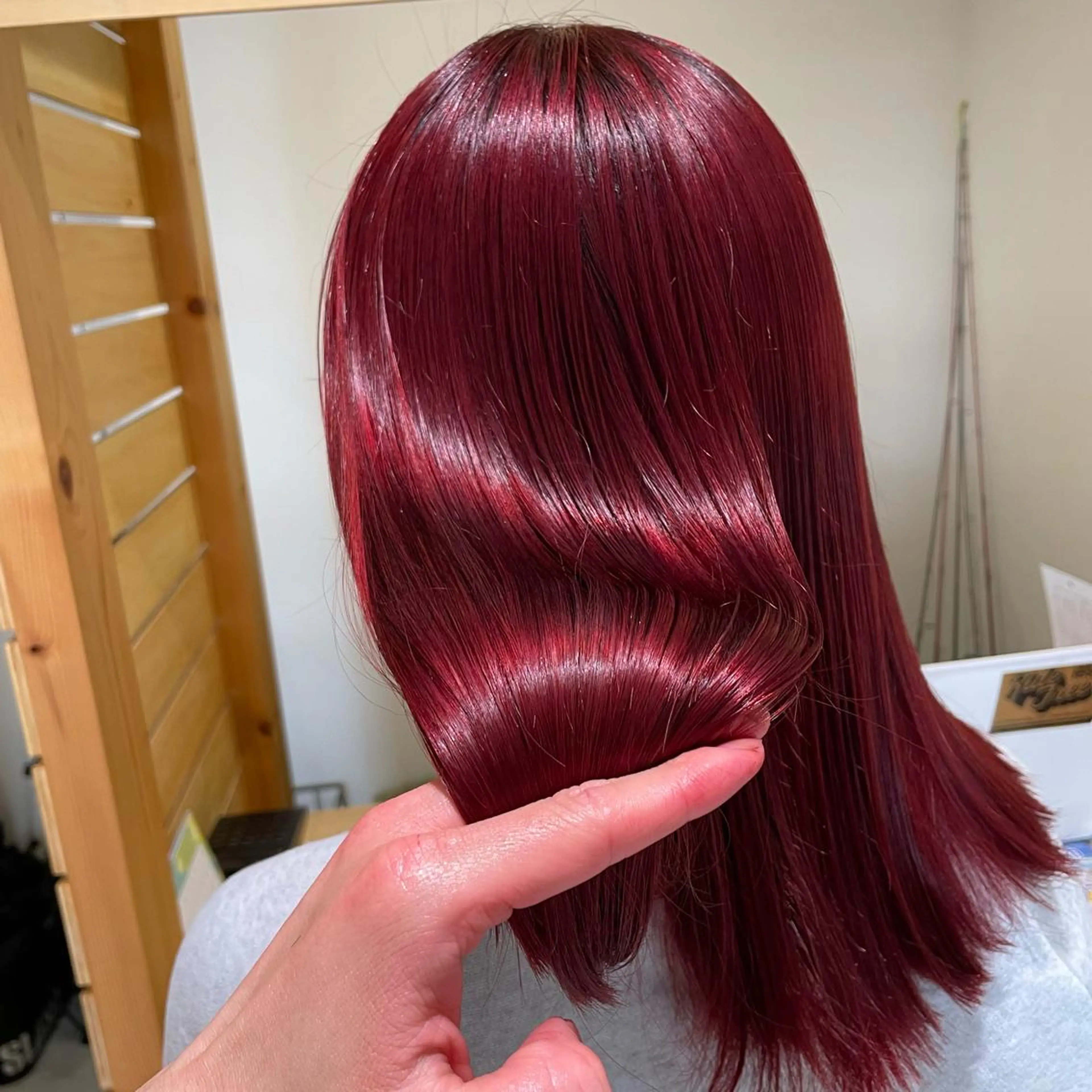 ミディアム カラー ブリーチ レッドカラー ヘアカラー トリートメント RUBEUS【ルベウス】所属・✨艶々カラー🎨 杉本賢人のヘアスタイル