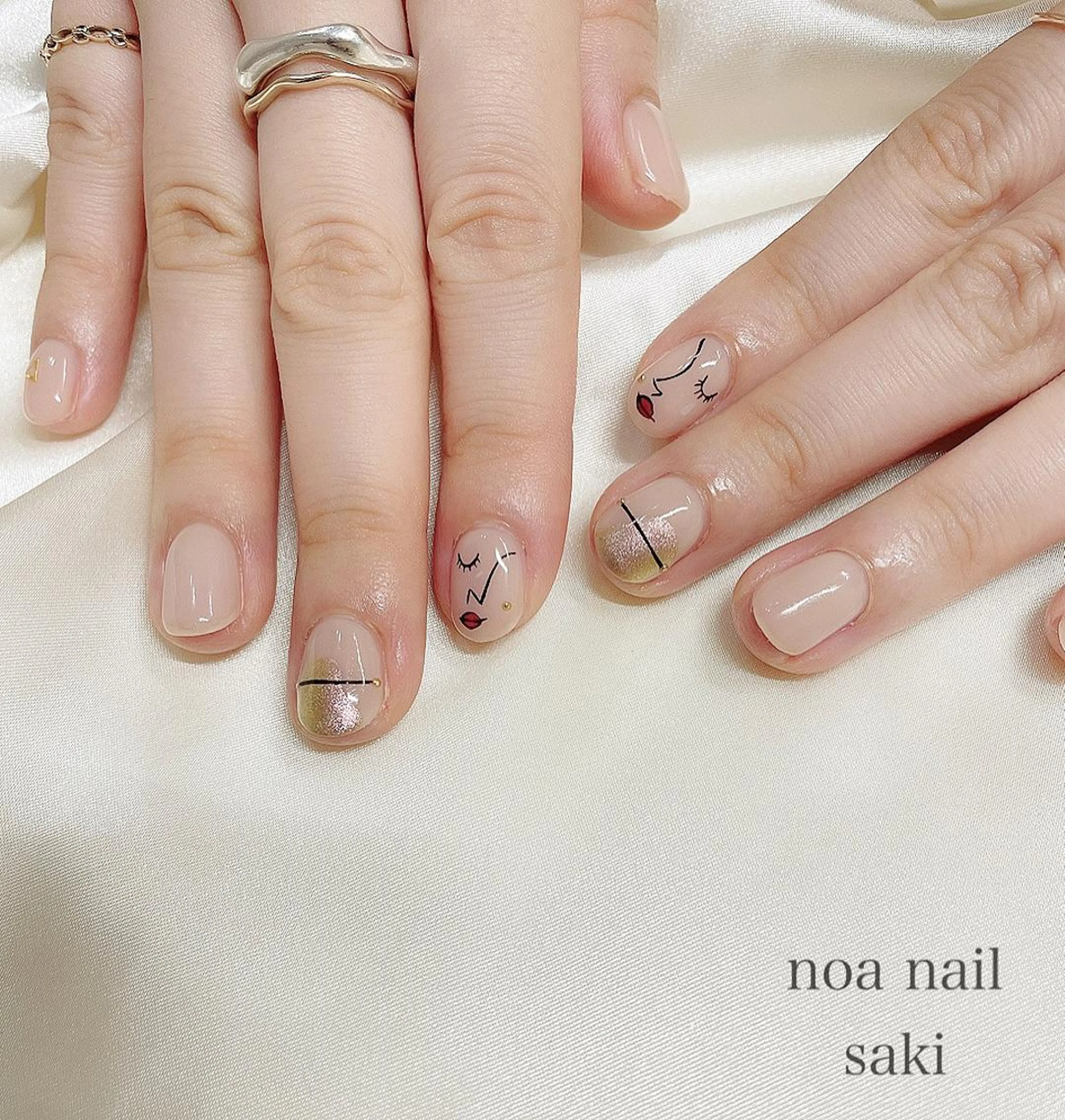 ネイル アートネイル オーロラネイル ジェルネイル 氷ネイル・うるうるネイル 韓国ネイル nailsalon noa所属・nailsalon noaのネイルデザイン
