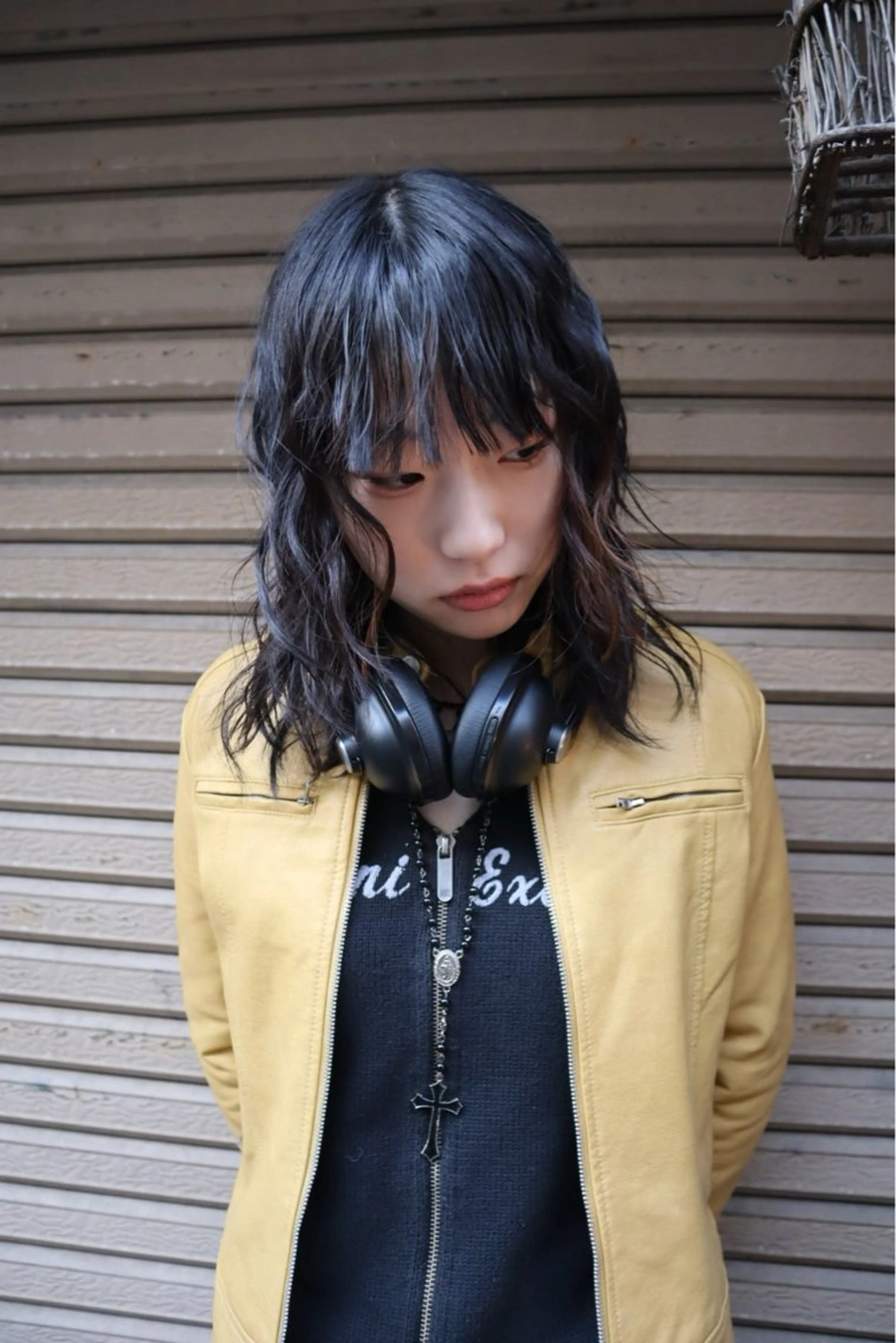 ミディアム カラー パーマ 金尾 凜のヘアスタイル