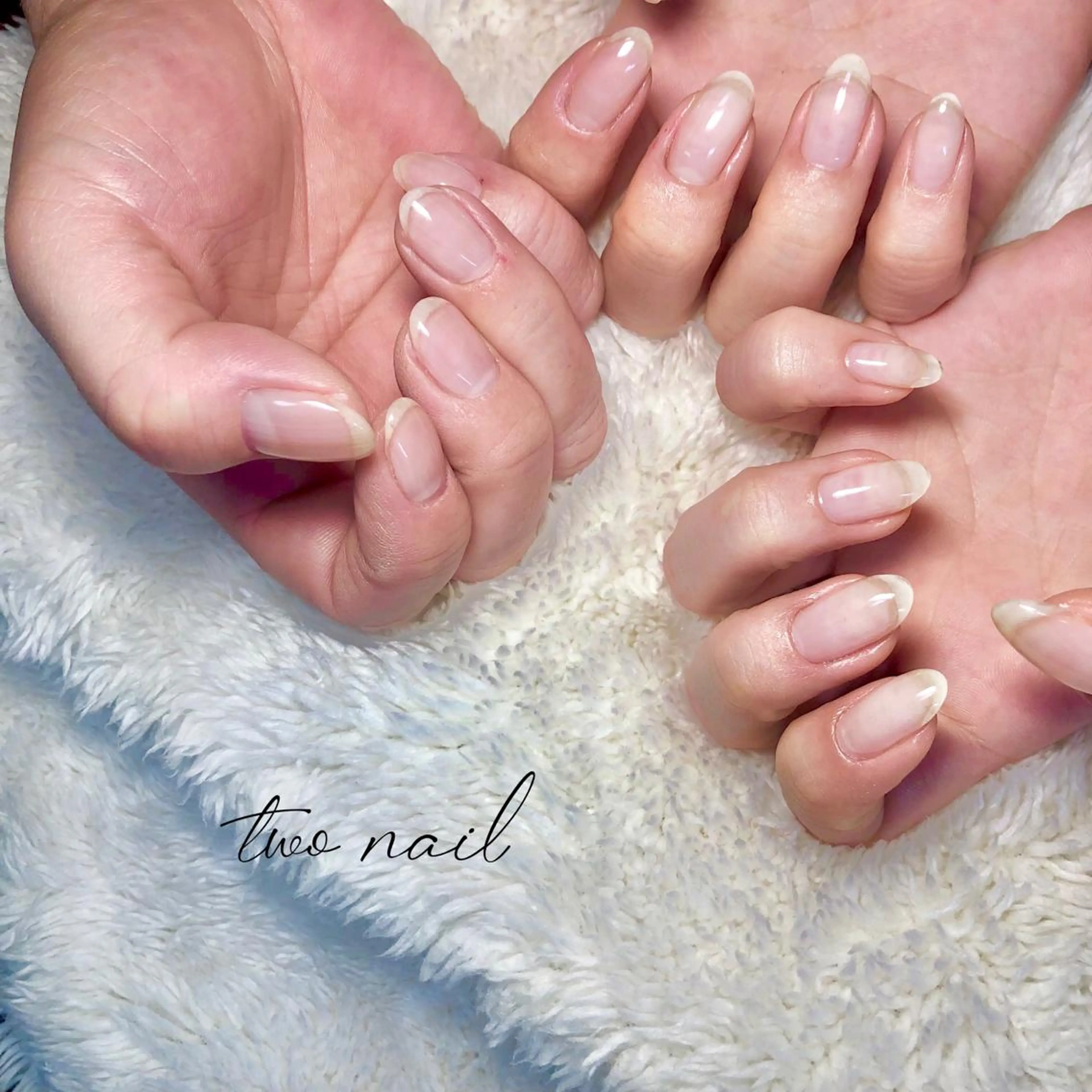 ネイル アートネイル フットネイル ハート ニュアンスネイル ホワイト ハンドネイル two nailのネイルデザイン