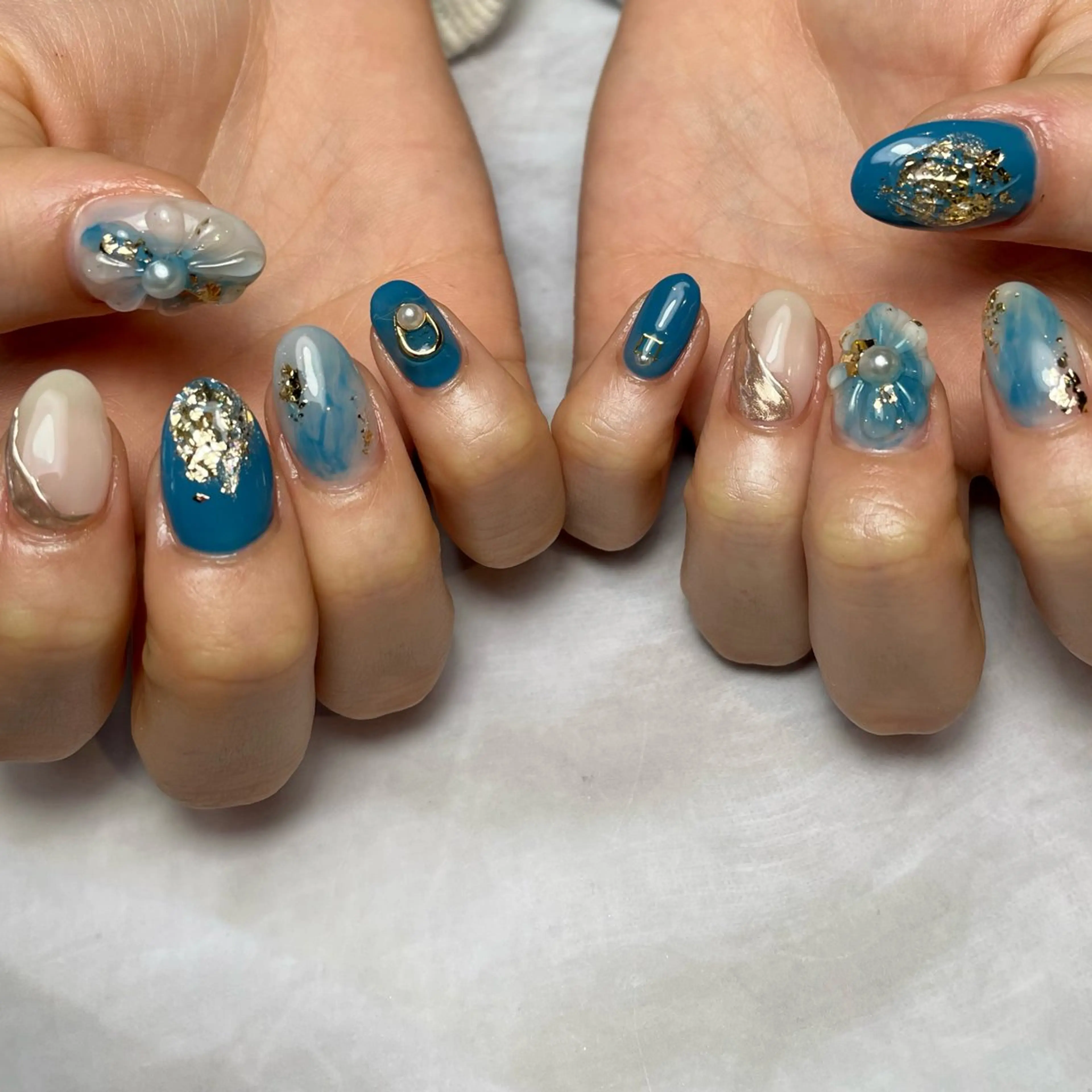 ネイル アートネイル クリアネイル 持ち込み ニュアンスネイル ぷっくりネイル ハンドネイル Reflection marikoのネイルデザイン