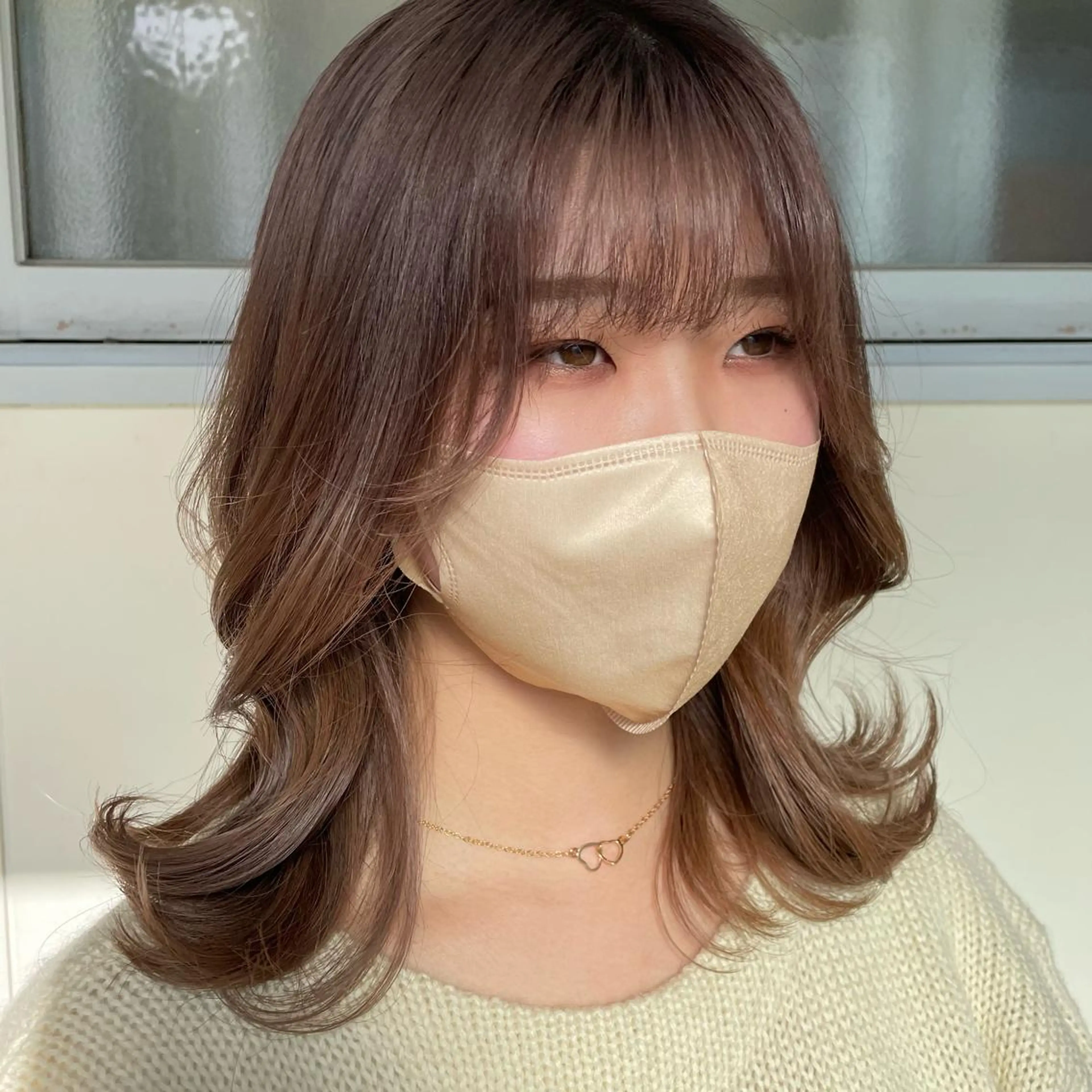 ミディアム カラー ヘアアレンジ カット ヘアカラー トリートメント maoブリーチ無し 似合わせカラーのヘアスタイル