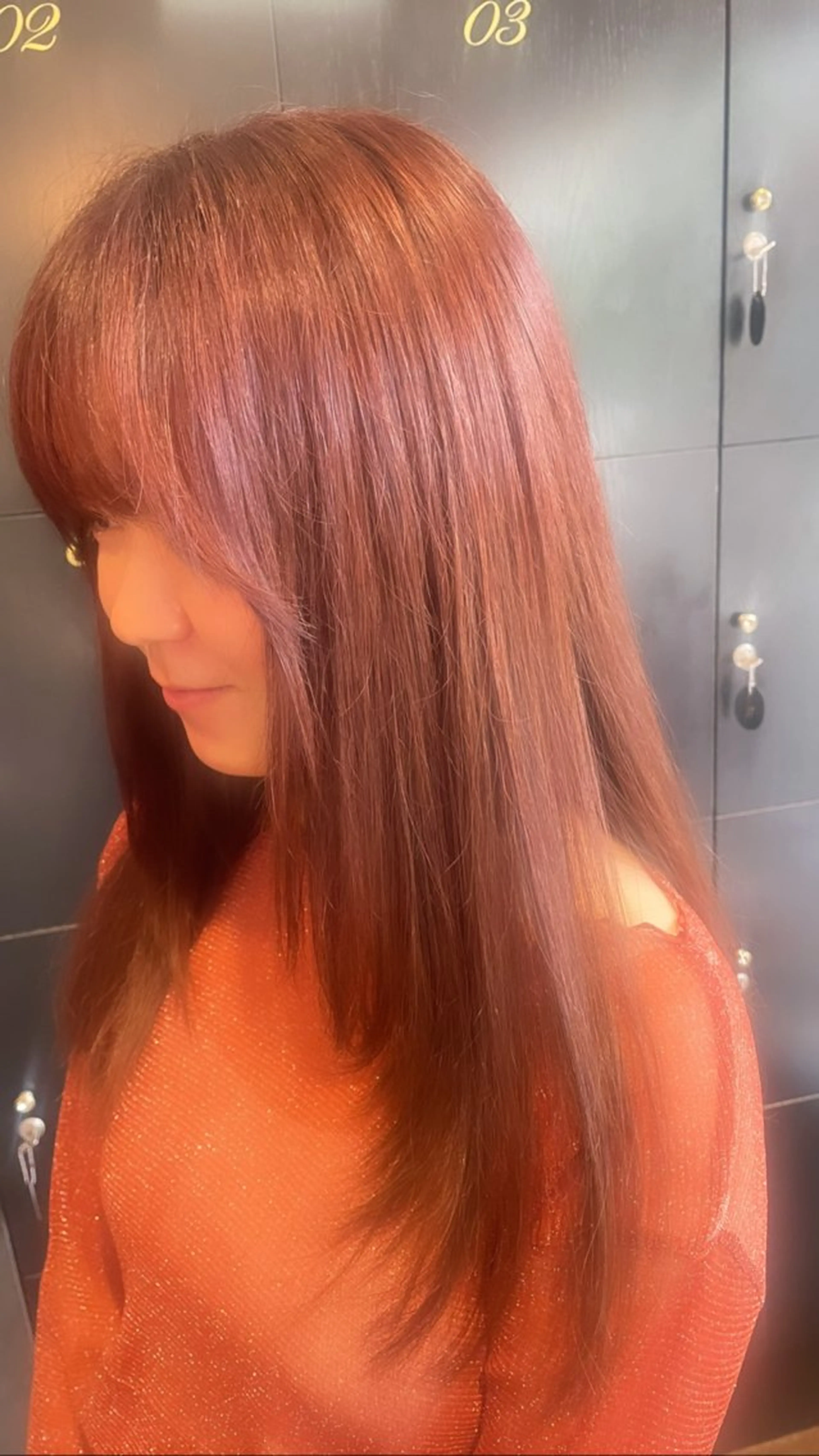 ロング カラー カット ヘアカラー トリートメント 💞暖色カラー 💞risaのヘアスタイル