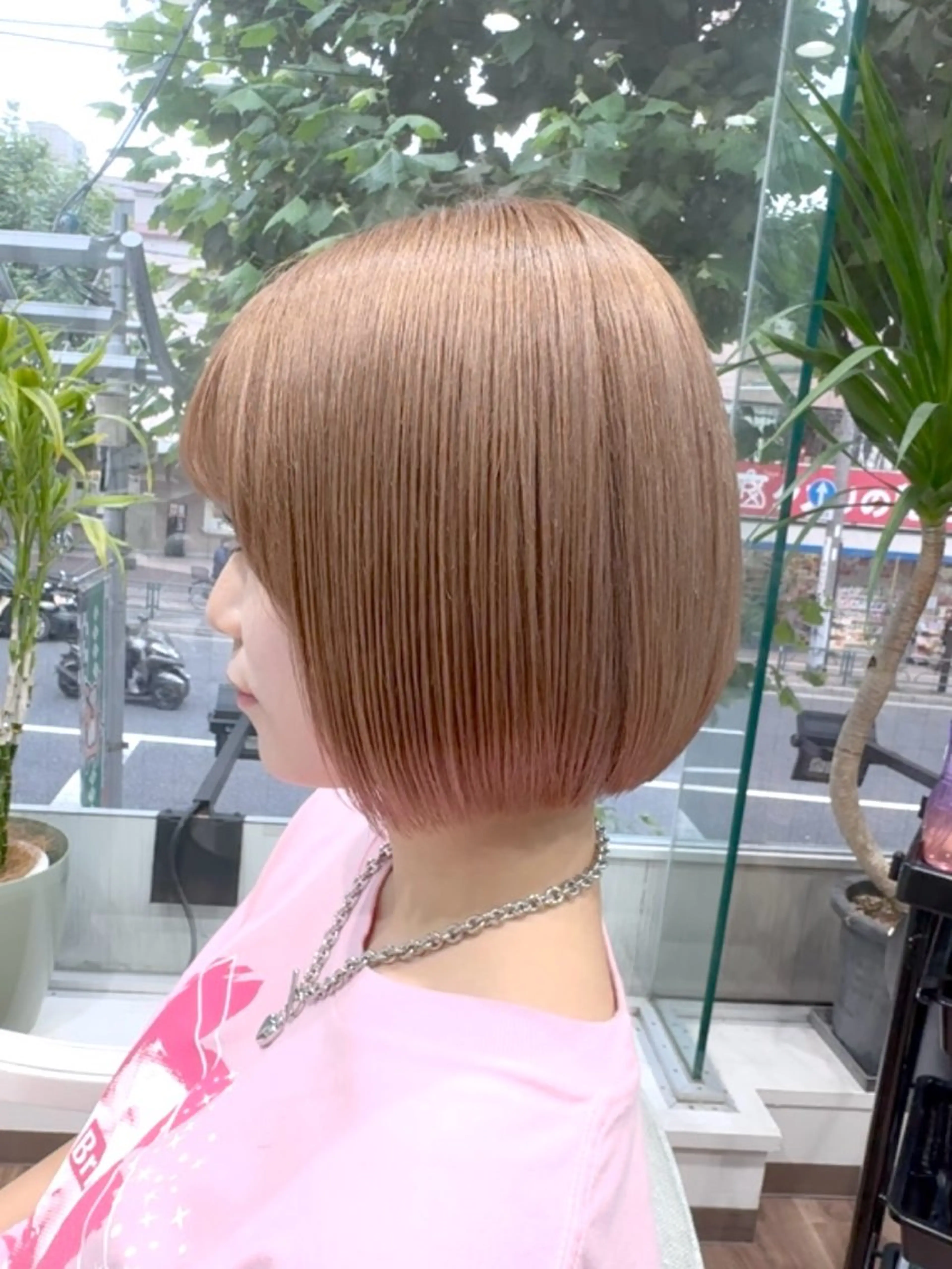 ショート カラー ベージュカラー オレンジ オレンジベージュ ヘアカラー トリートメント Ruset所属・ハイトーン/ボブ特化 /美髪矯正/SOMAのヘアスタイル