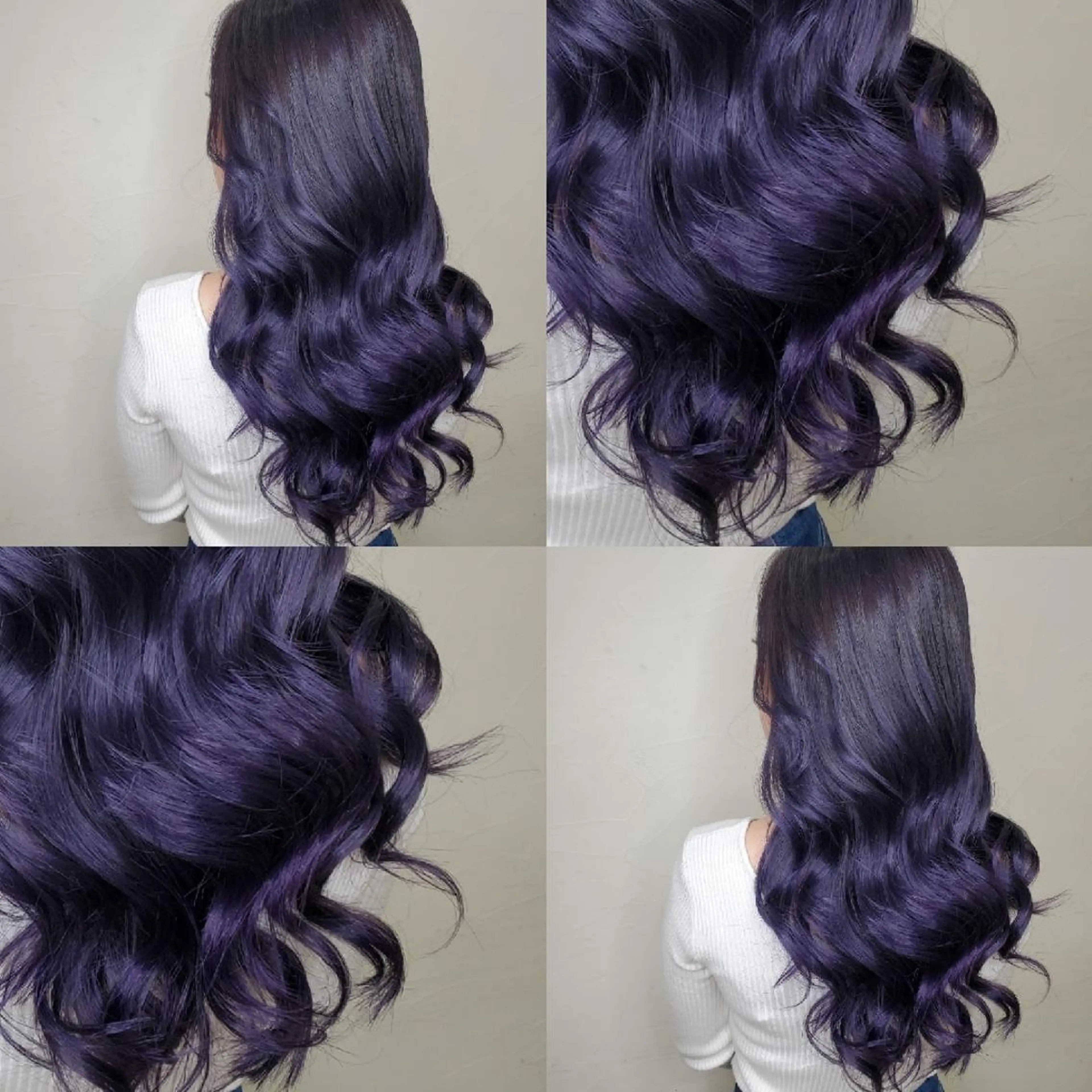 ロング ヘアカラー ツヤ髪✨縮毛矯正 ハイトーンカラーのヘアスタイル