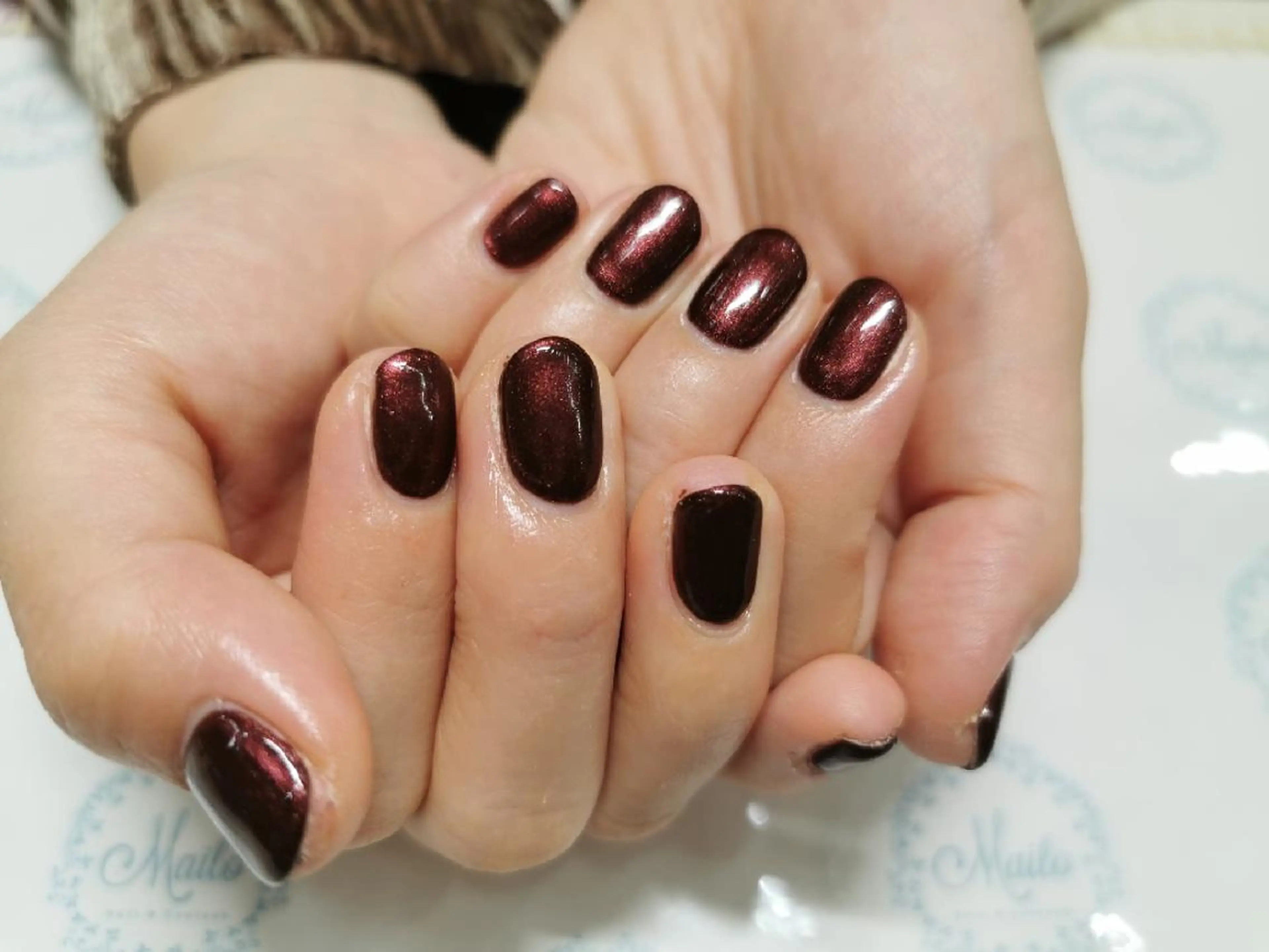 ネイル ネイルリボン 受付スタッフのネイルデザイン