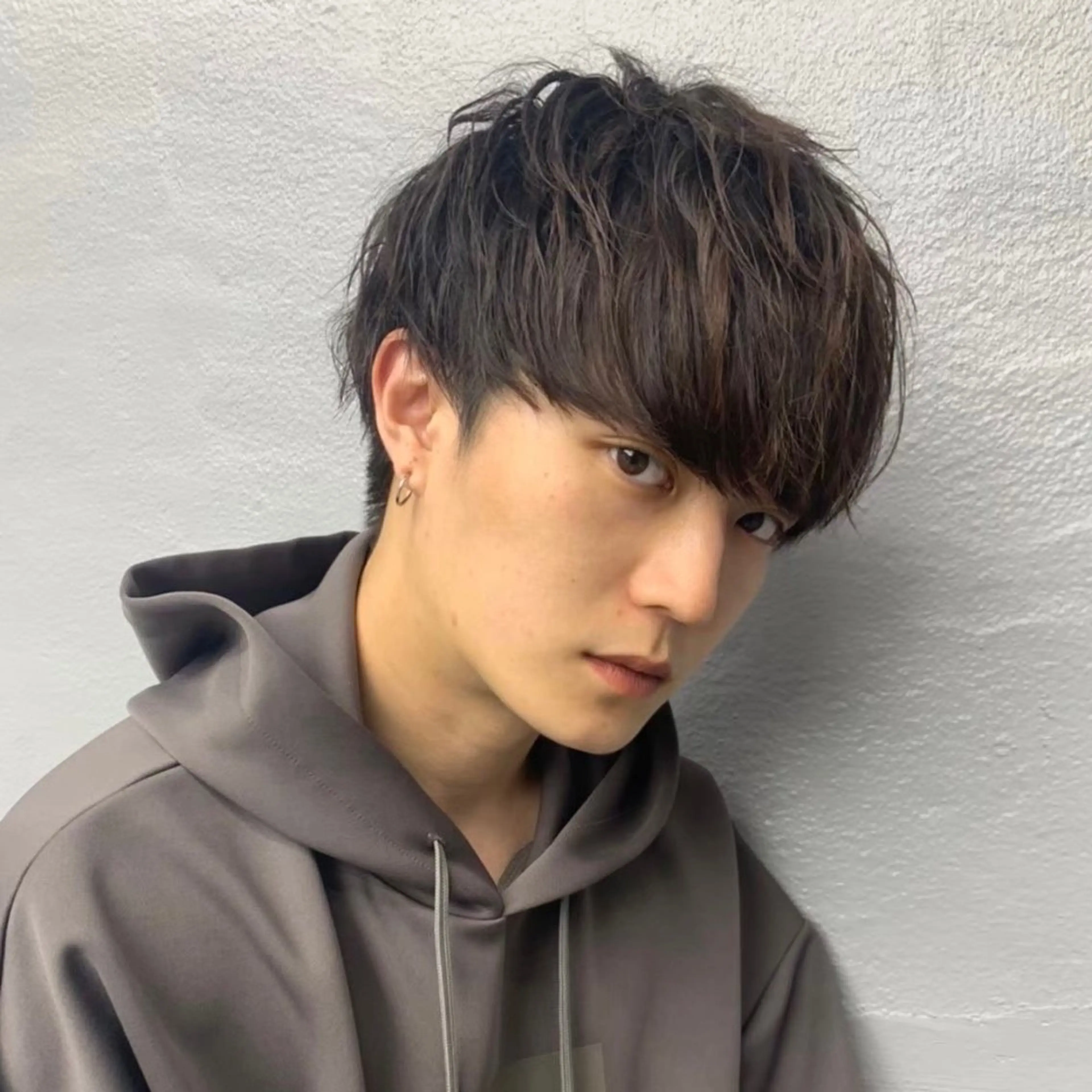 メンズ マッシュ カット ハイトーン🦄ネイル 💞のぶちのネイルデザイン