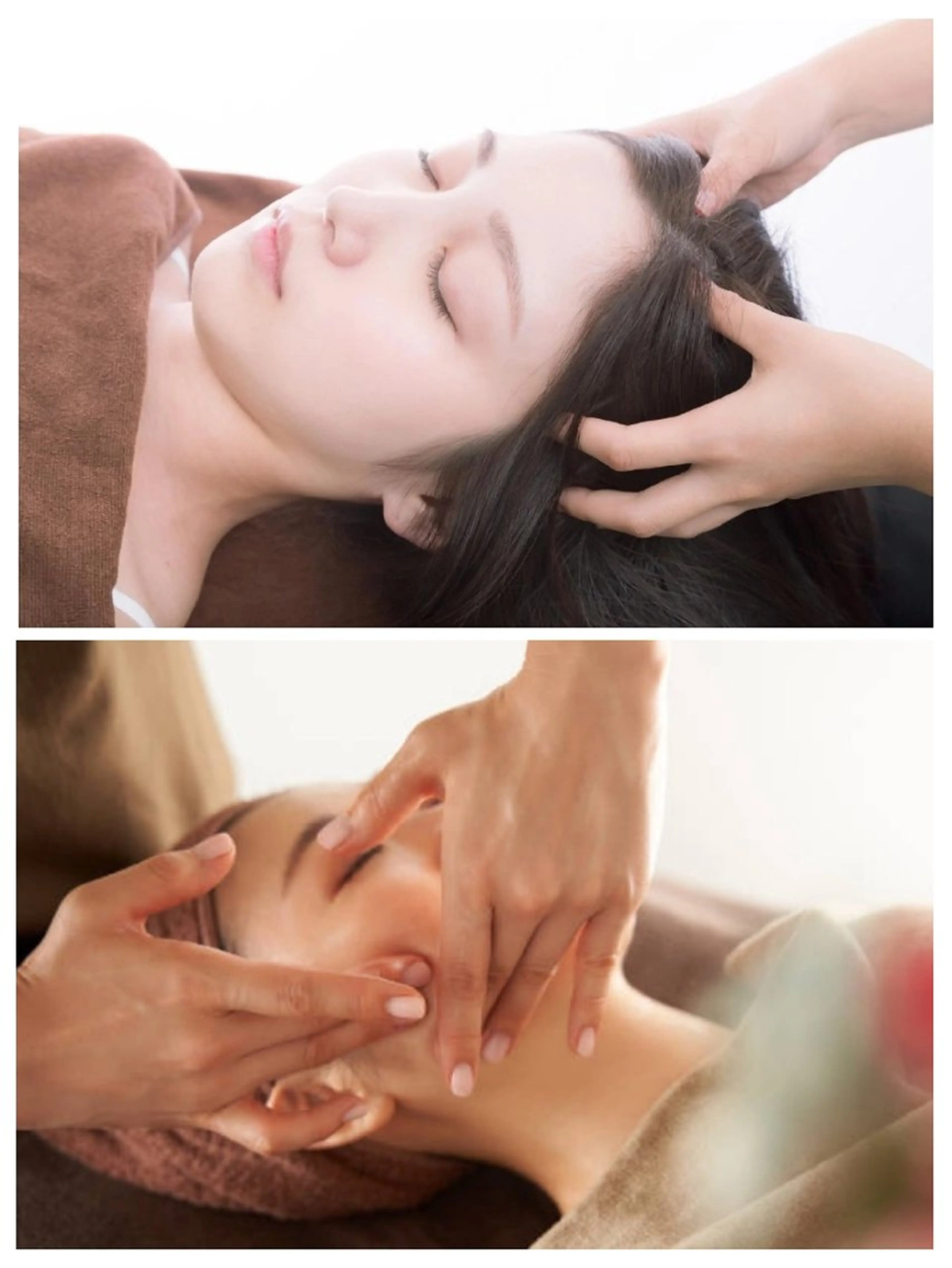 【✨️新規様専用メニュー✨️】頭とお顔スッキリ！リフトアップで小顔美人に🌸　ヘッドスパ＋フェイシャルマッサージ🌸の写真