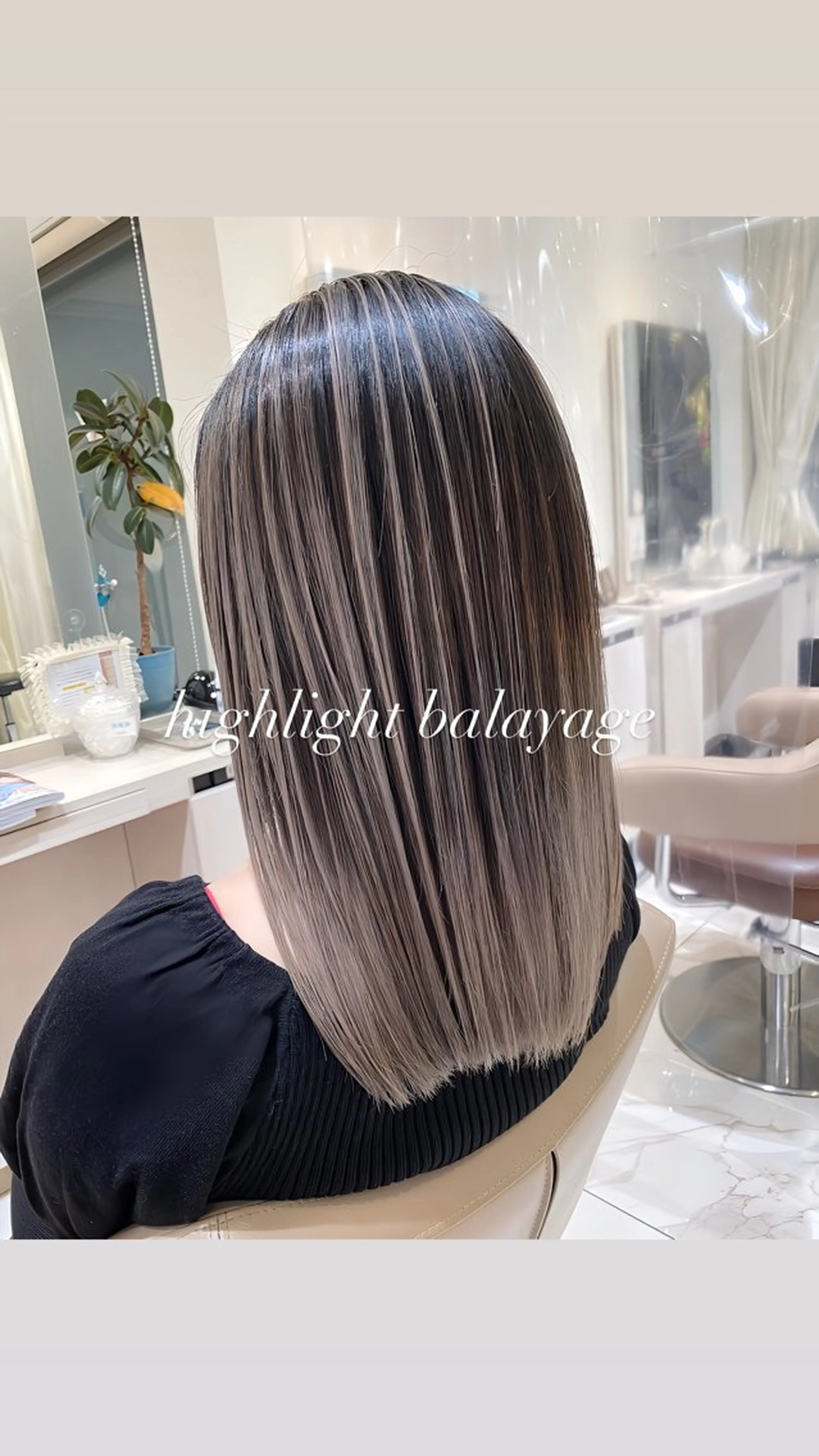 ミディアム カラー バレイヤージュ ベージュカラー 透明感カラー グレージュ ハイライトカラー ヘアカラー トリートメント 大宮/バレイヤージュ /澤田隆誠のヘアスタイル