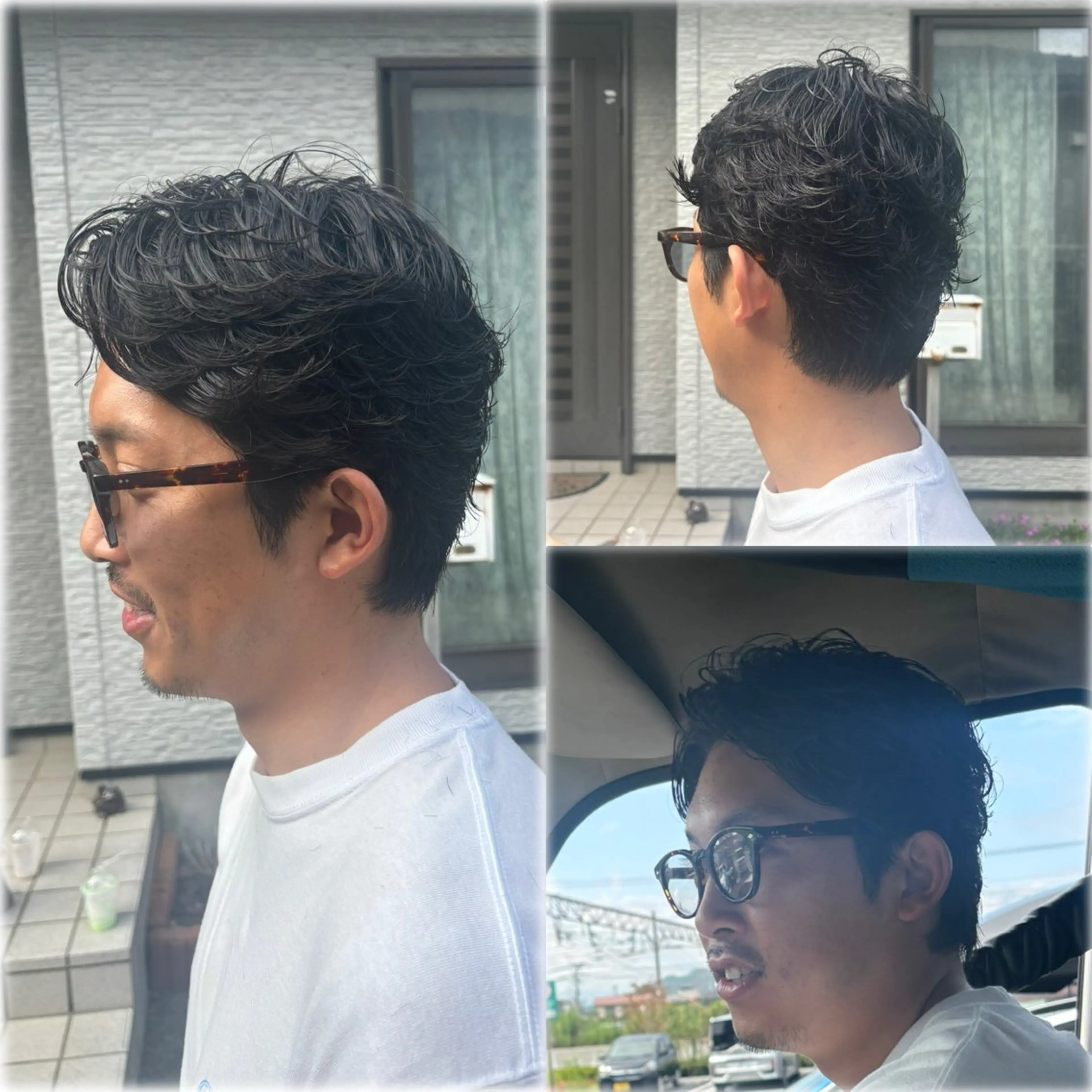 ショート パーマ メンズ フェザーパーマ メンズパーマ スパイキーショート 刈り上げ ショートヘア maru.所属・林 小夏のヘアスタイル