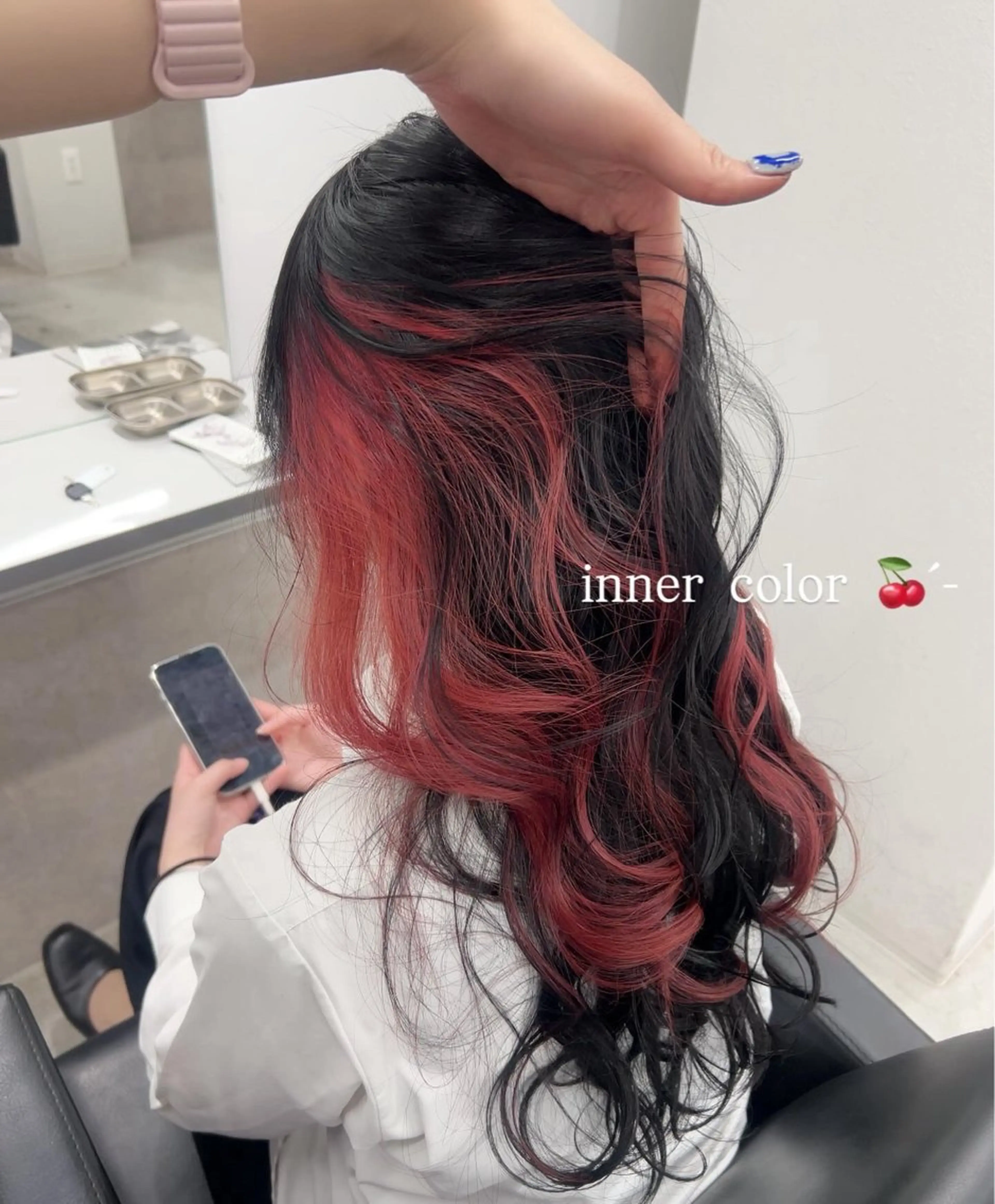 インナーカラー✨️【ブリーチ込み】➕フルカラー➕超音波アイロンサービスの写真