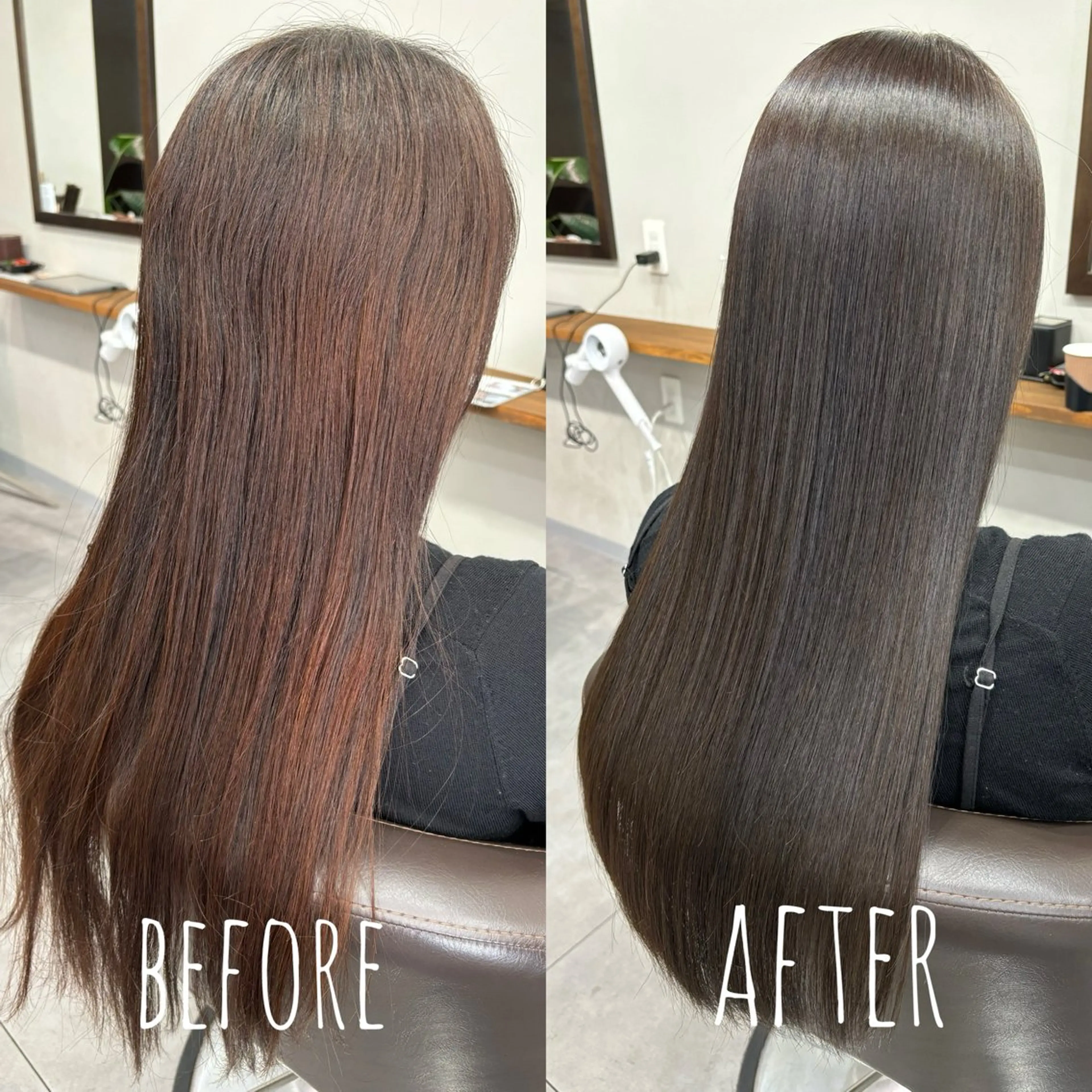 ロング カット ヘアカラー 縮毛矯正 トリートメント 縮毛矯正、髪質改善／ 松田 龍之介のヘアスタイル