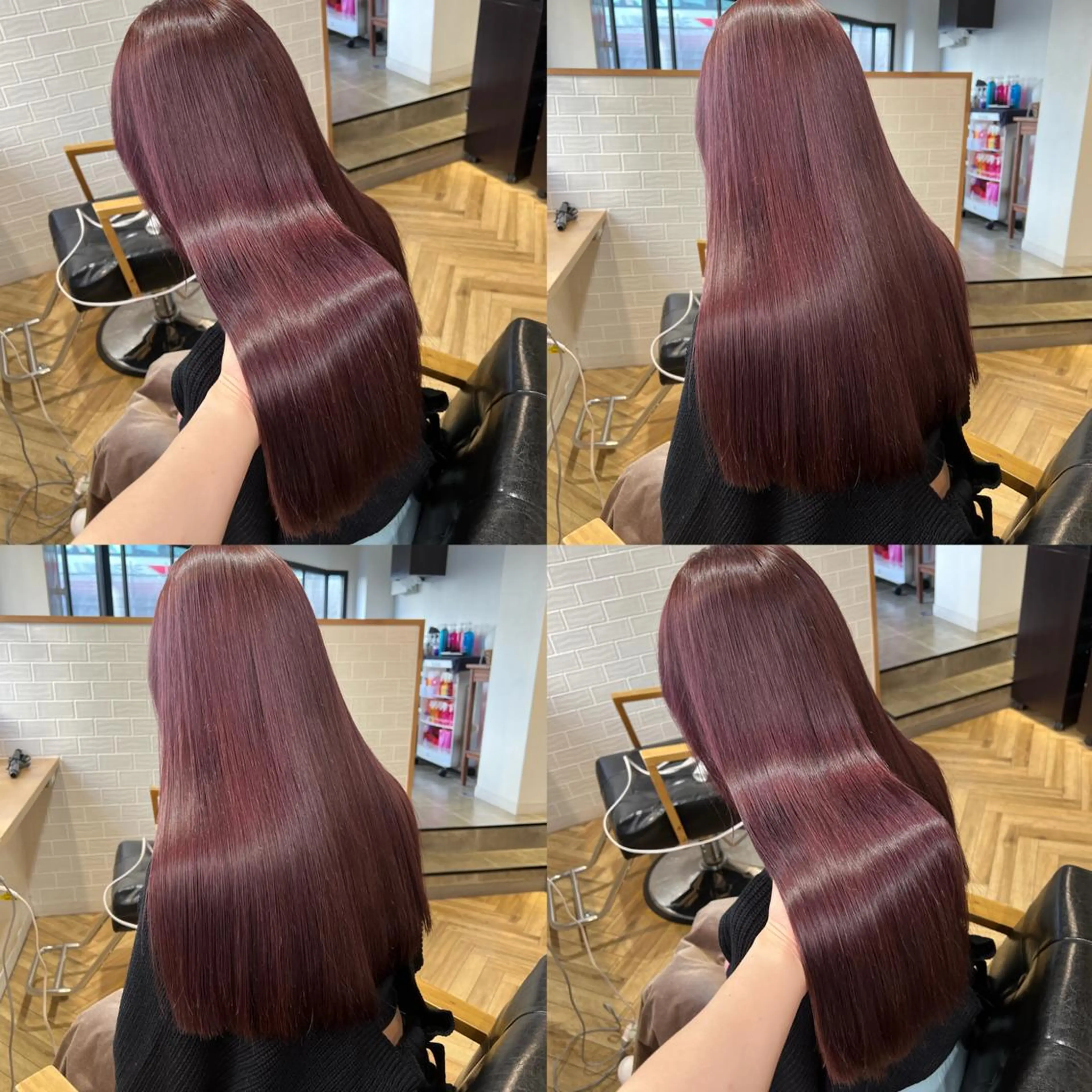 ロング カラー ピンクカラー 艶カラー/韓国顔周り 🎀mamiのヘアスタイル