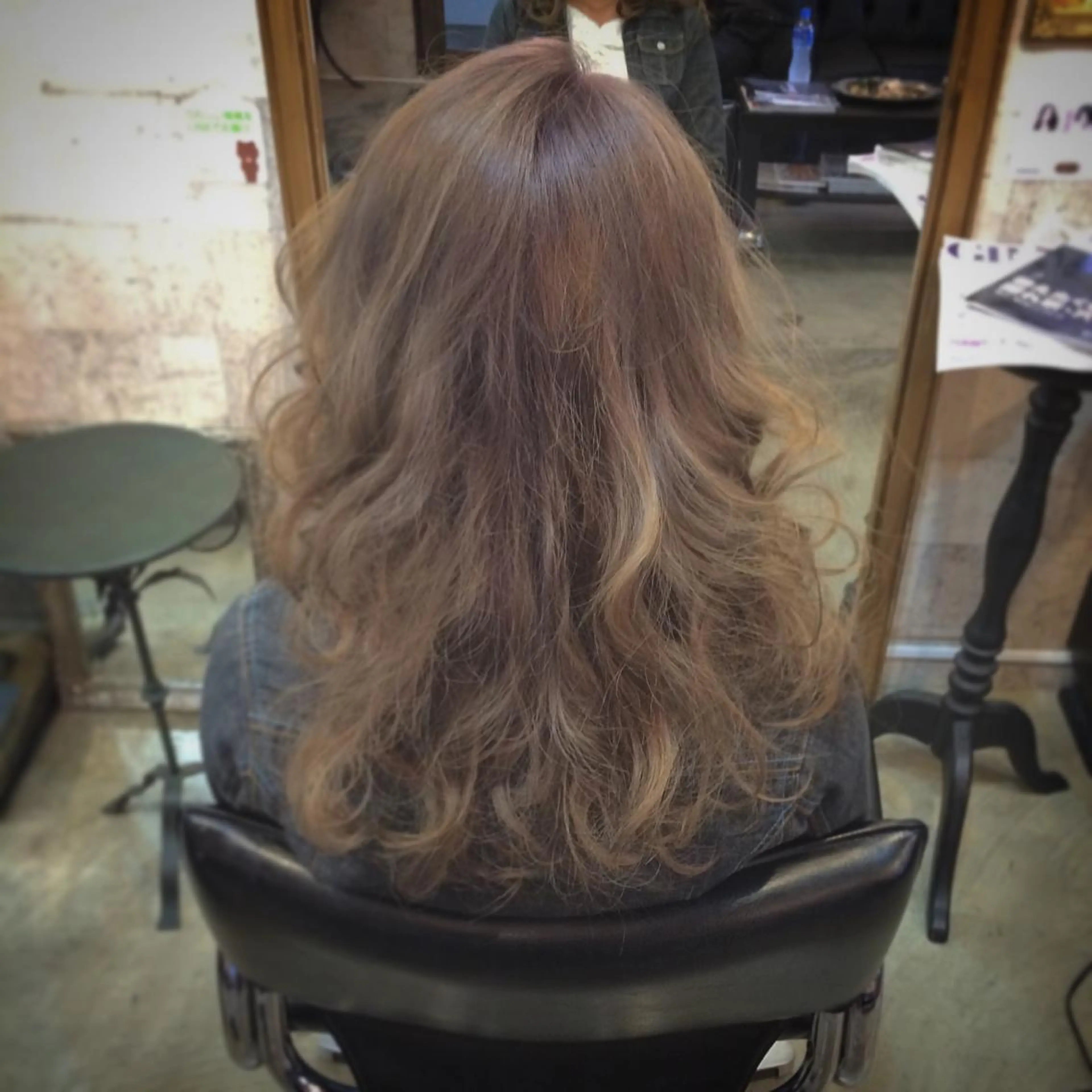 セミロング カラー ブリーチ インナーカラー/天神 ブリーチ/吉田のヘアスタイル