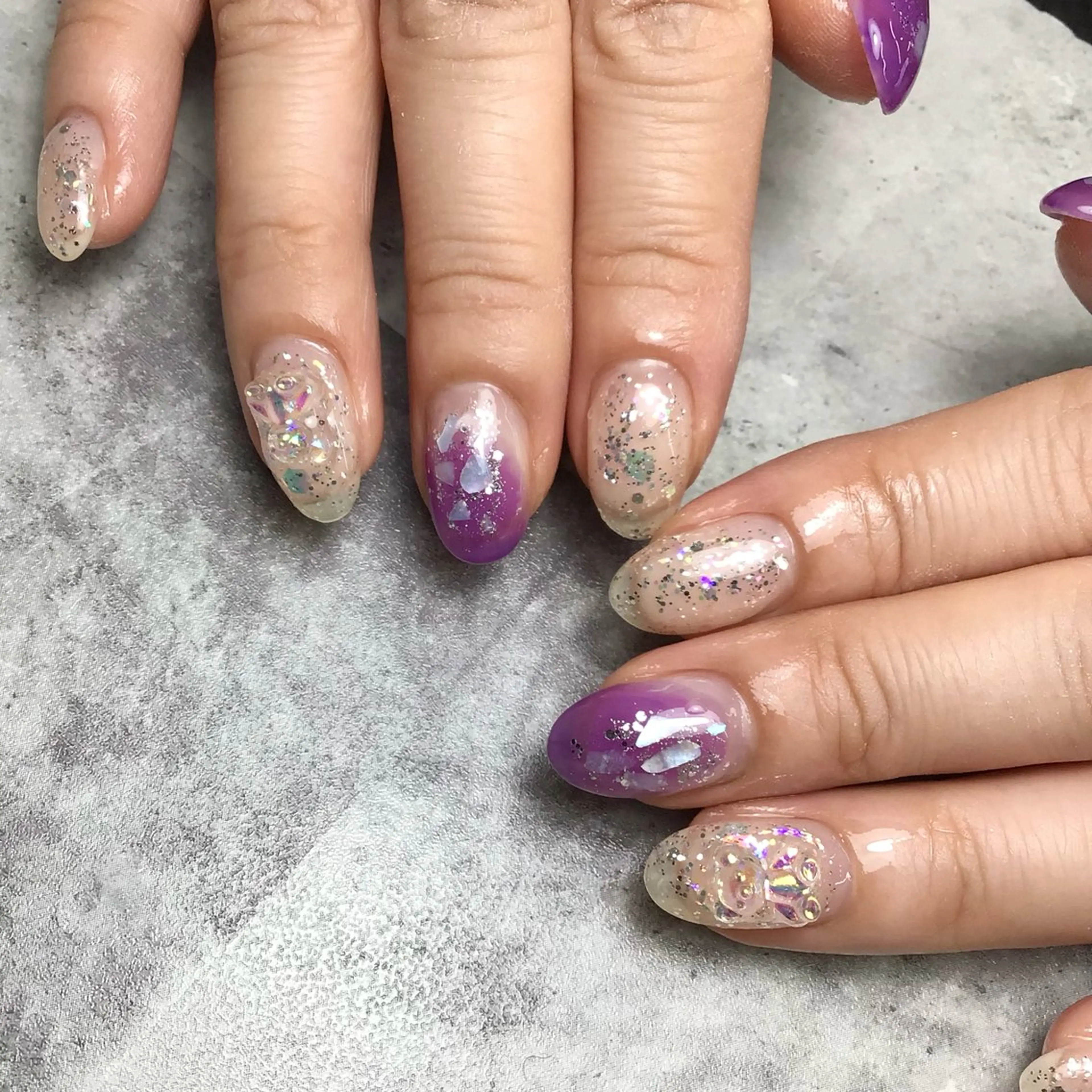 ネイル 長さ出し ジェルネイル マグネットネイル 持ち込み ワンカラーネイル Nail Day 四条烏丸店のネイルデザイン