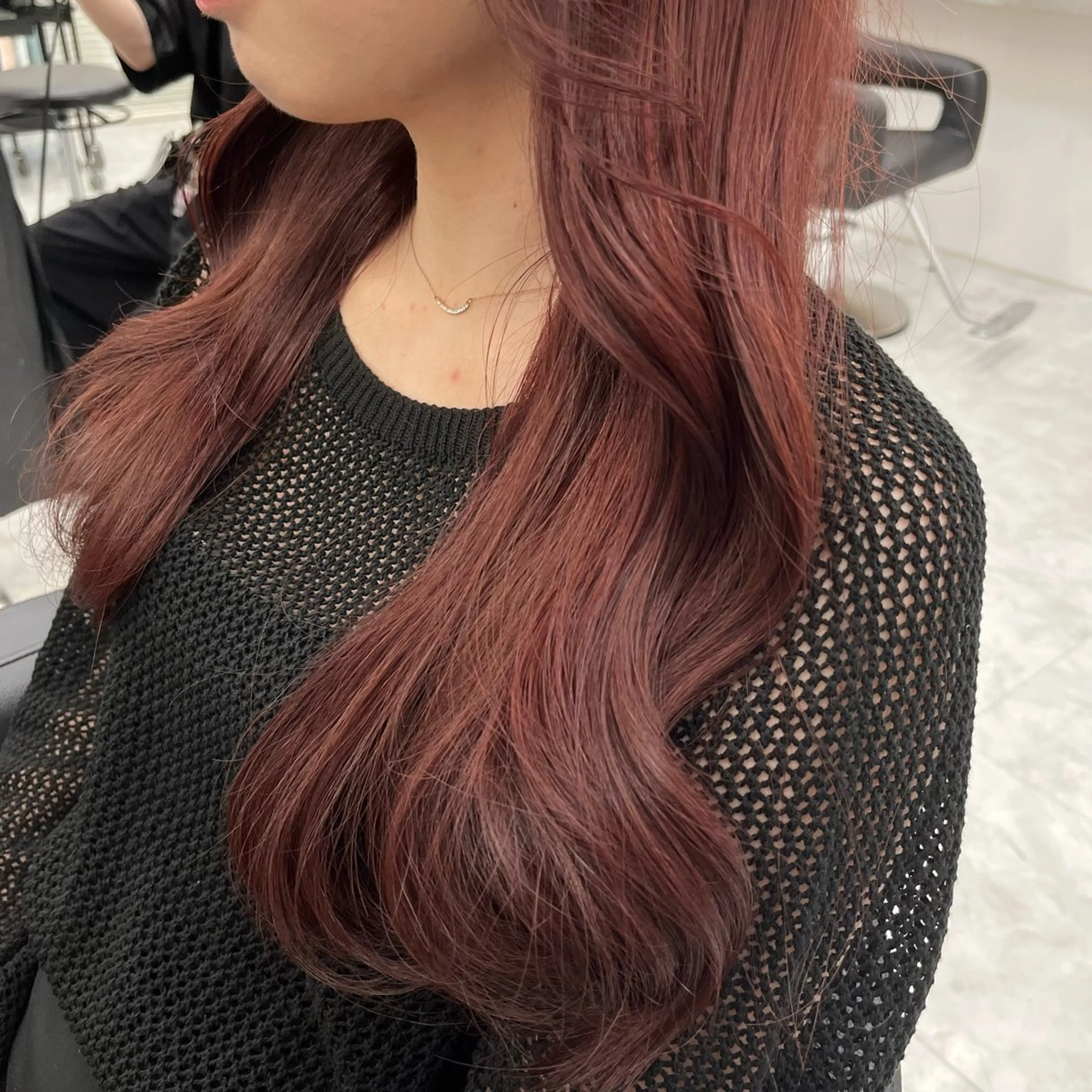 ロング カット ヘアカラー トリートメント ヘッドスパ 💗韓国暖色ヘア NO.1💗🪽のヘアスタイル