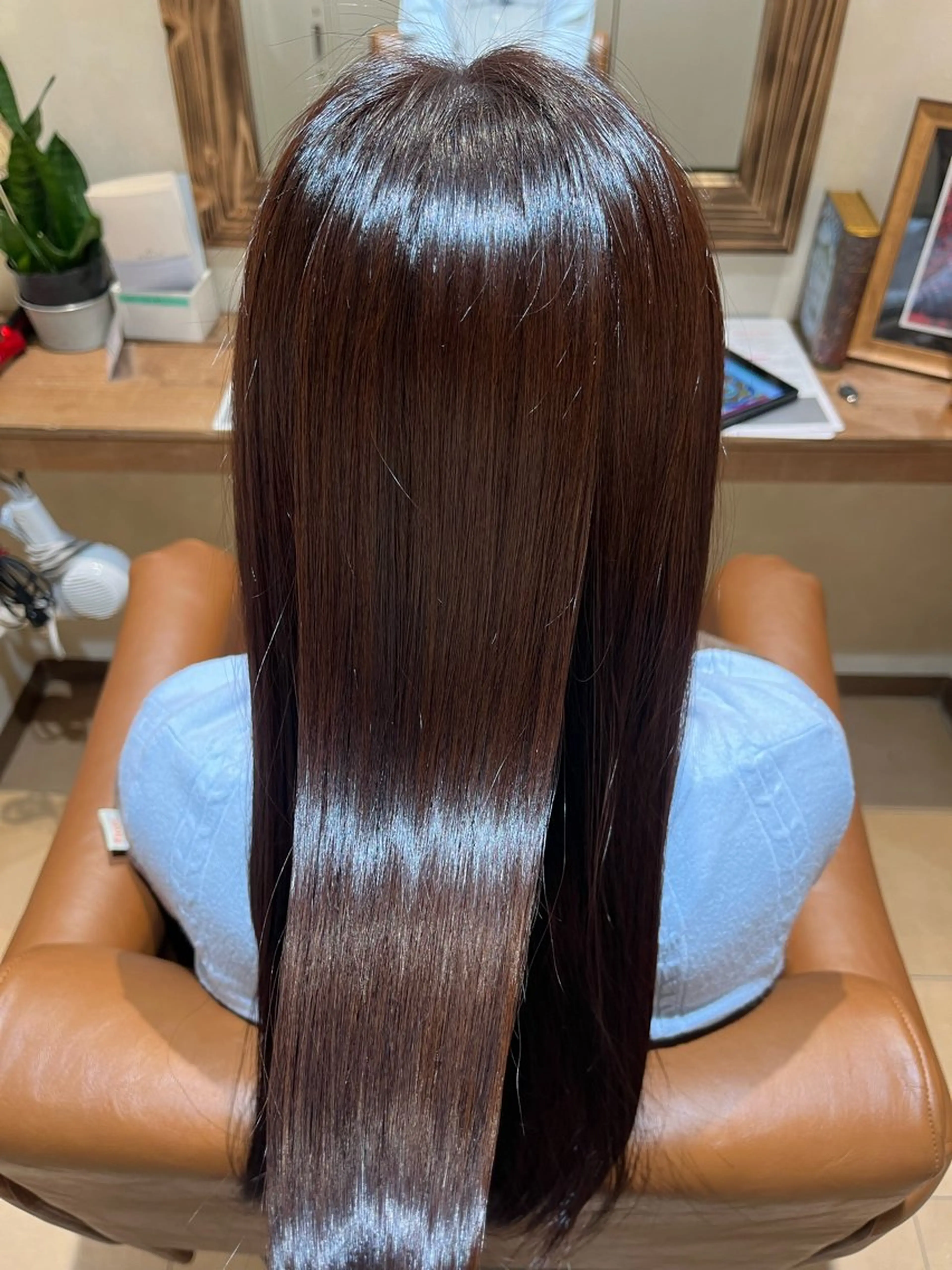 セミロング カラー カット ヘアカラー end roll りんのヘアスタイル